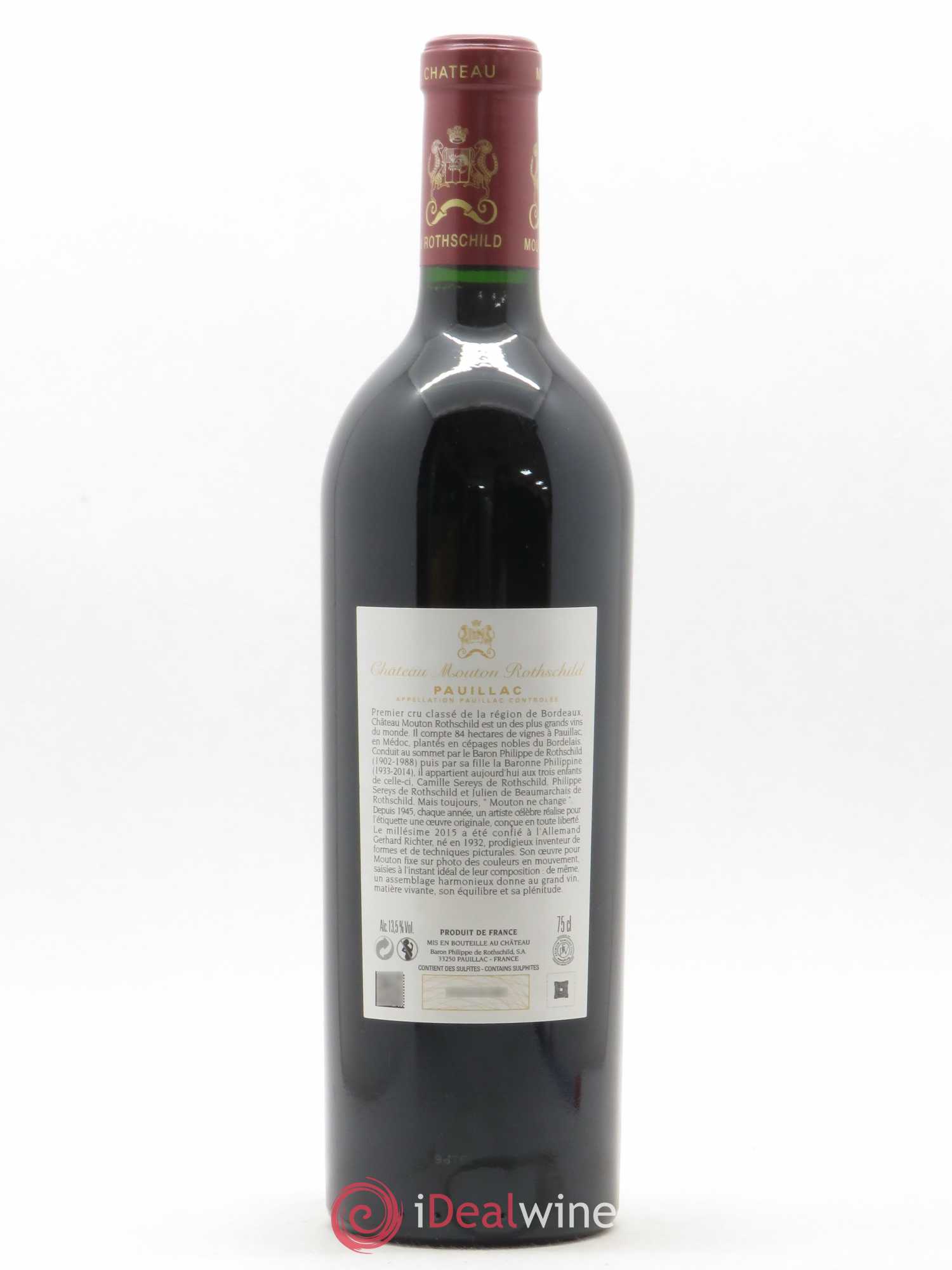 Château Mouton Rothschild 1er Grand Cru Classé 2015 - Lot of 1 bottle - 1