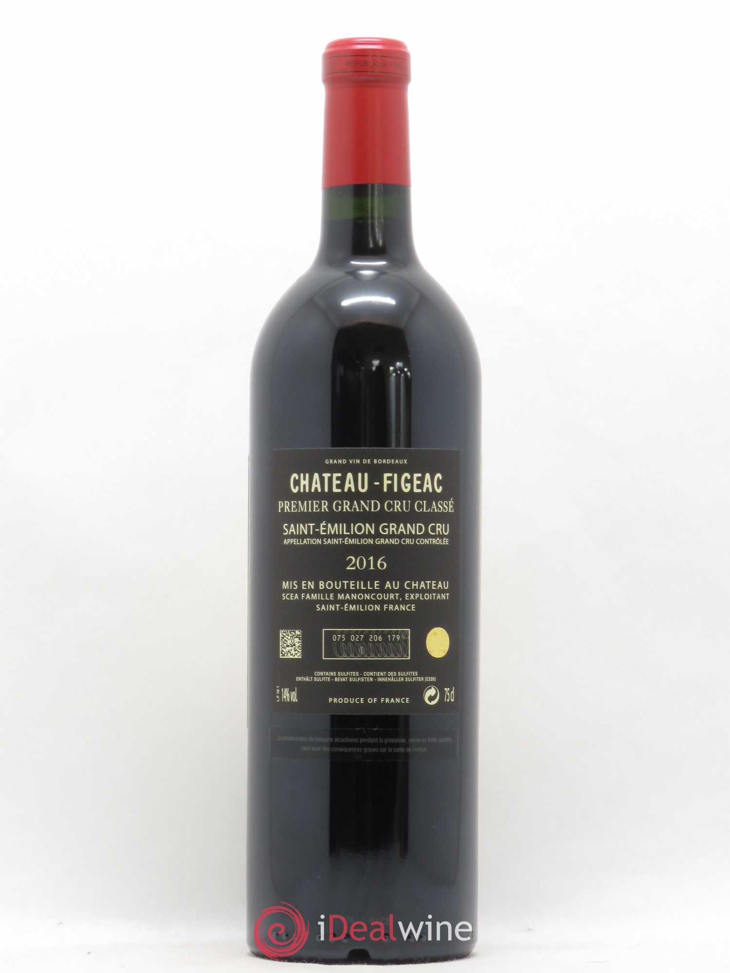 Château Figeac 1er Grand Cru Classé A 2016 - Lot de 1 bouteille - 1