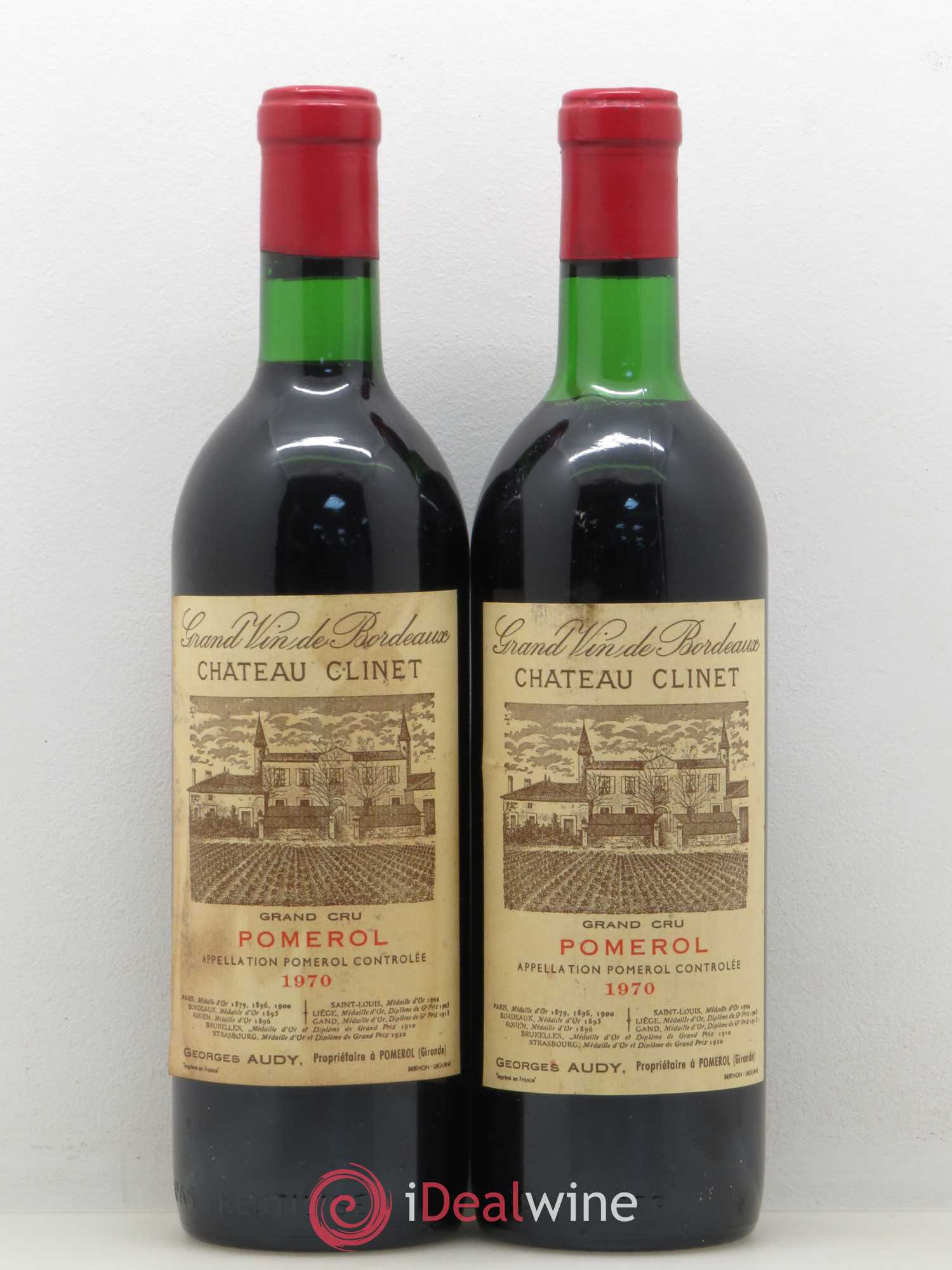 Château Clinet 1970 - Lot de 2 bouteilles - 0