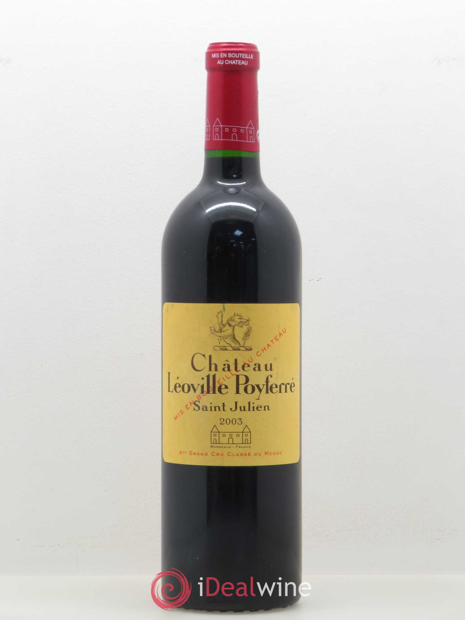 Château Léoville Poyferré 2ème Grand Cru Classé 2003 - Lot de 1 bouteille - 0