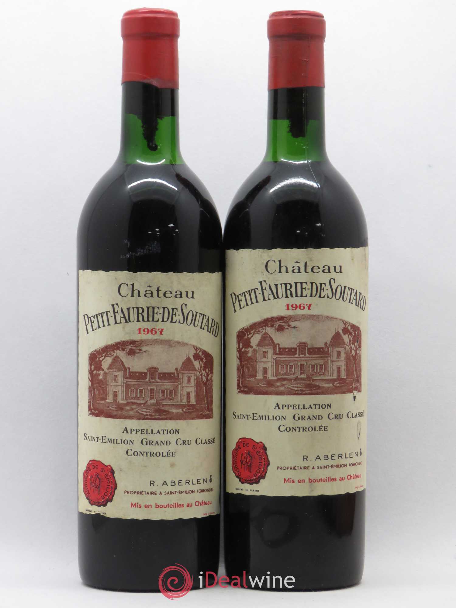 Château Petit Faurie de Soutard Grand Cru Classé 1967 - Lot de 2 bouteilles - 0