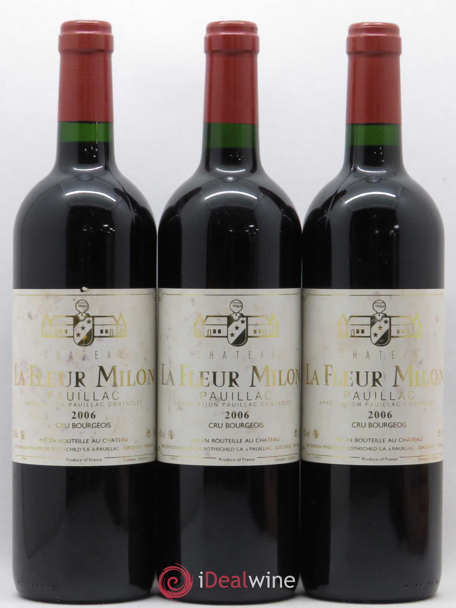 Château la Fleur Milon Cru Bourgeois 2006 - Lot de 3 bouteilles - 0