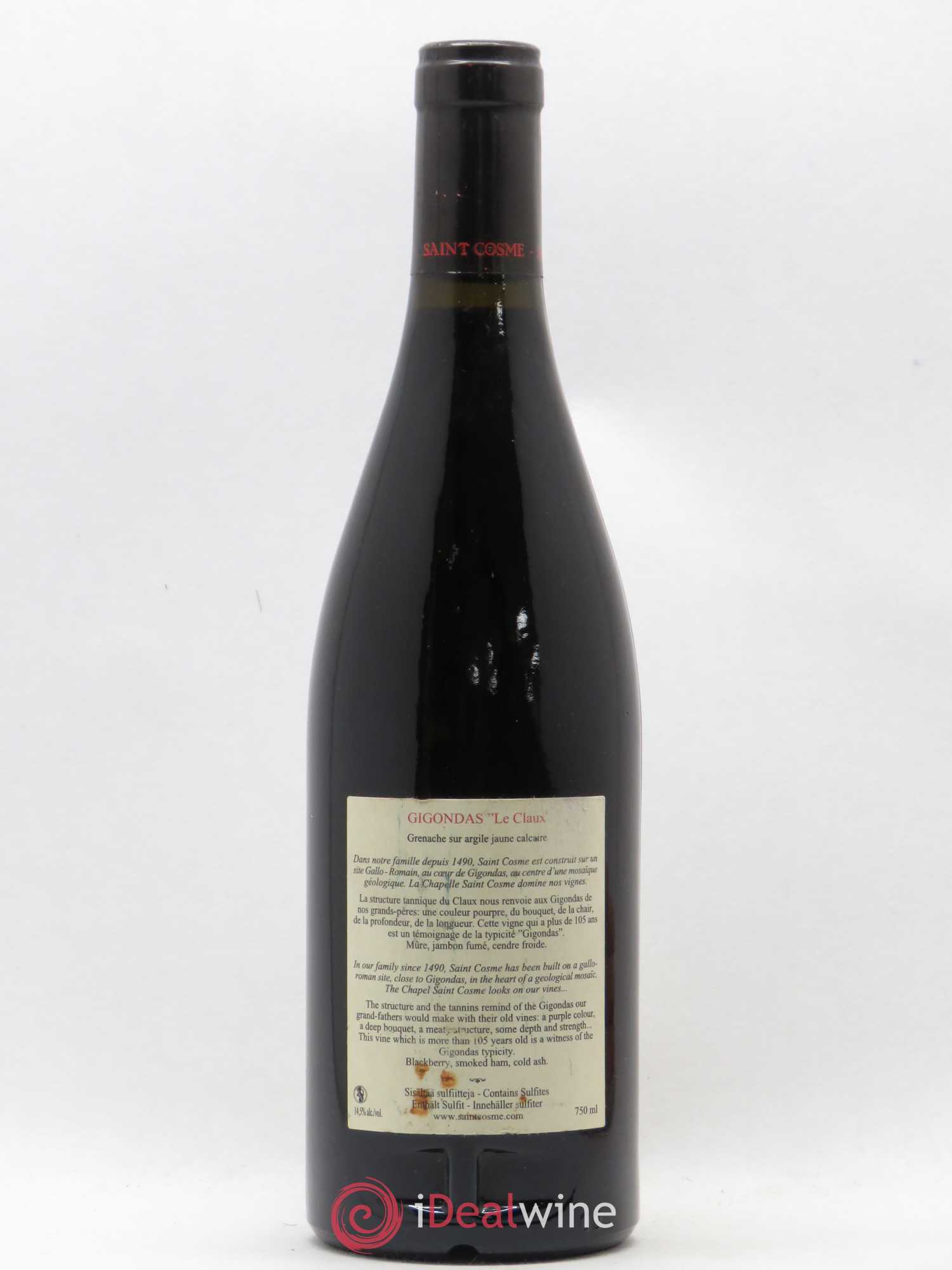 Gigondas Le Claux Saint Cosme 2007 - Lot de 1 bouteille - 1