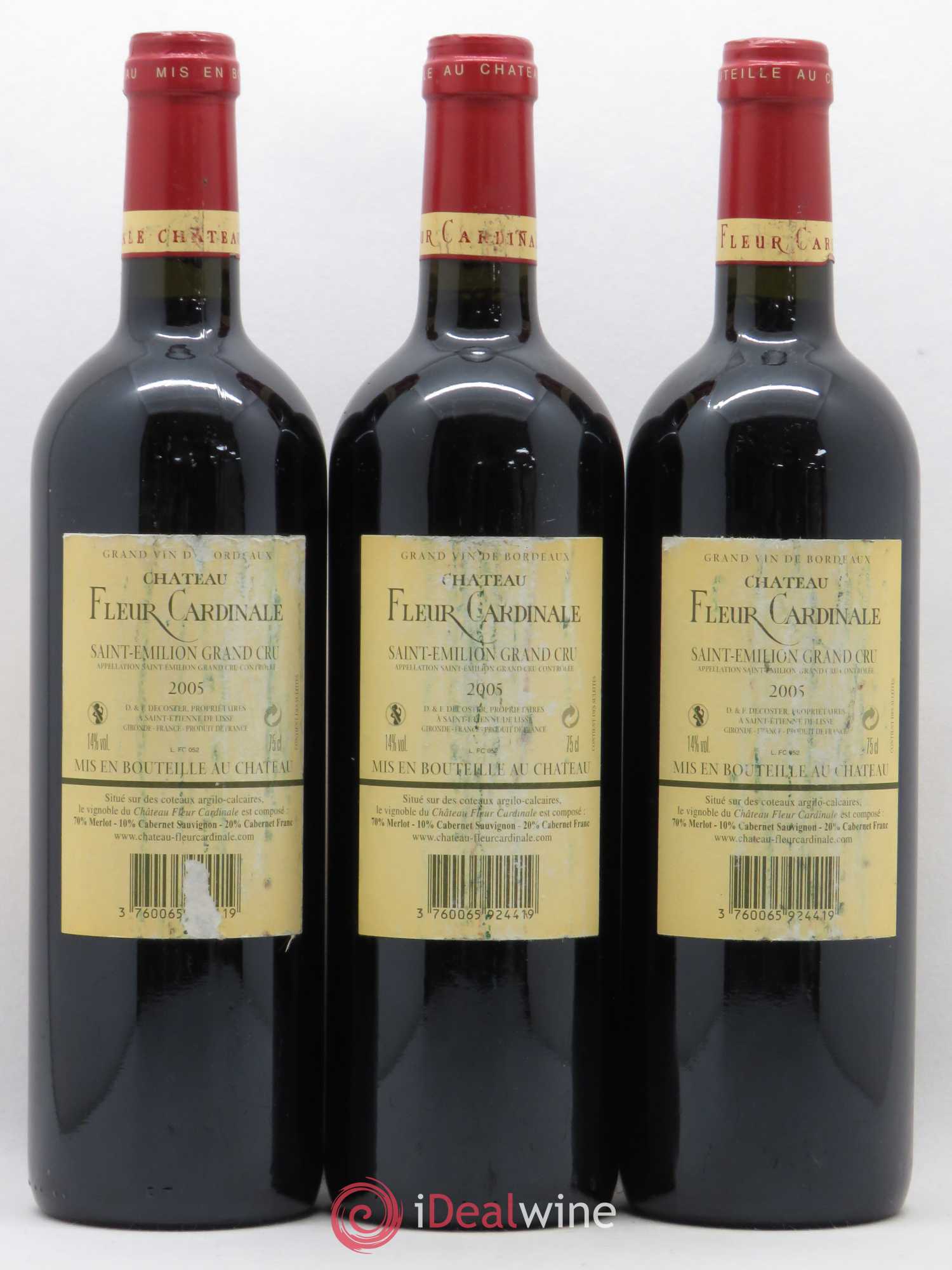 Château Fleur Cardinale Grand Cru Classé 2005 - Lot de 3 bouteilles - 1
