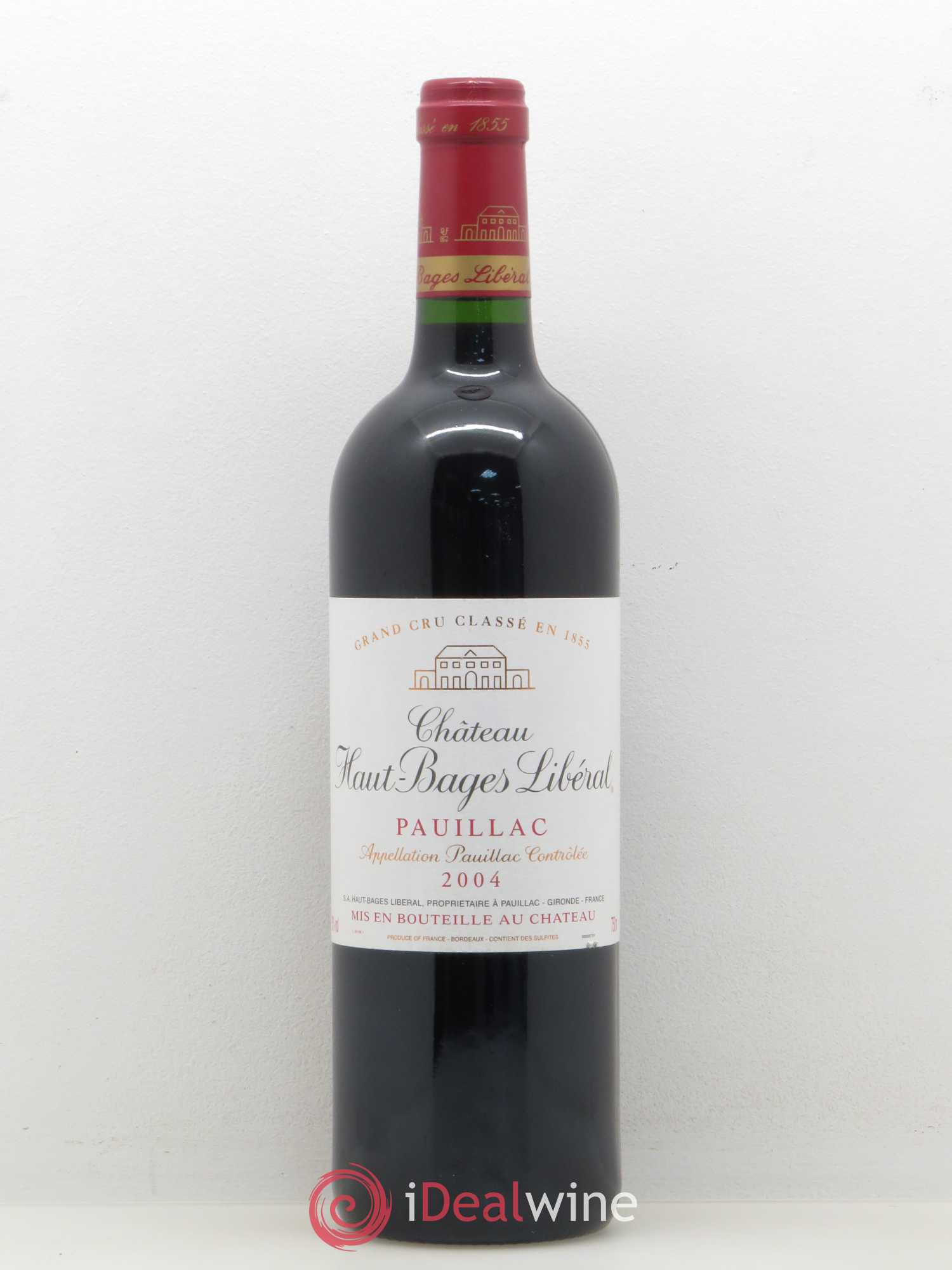 Château Haut Bages Libéral 5ème Grand Cru Classé 2004 - Lot de 1 bouteille - 0