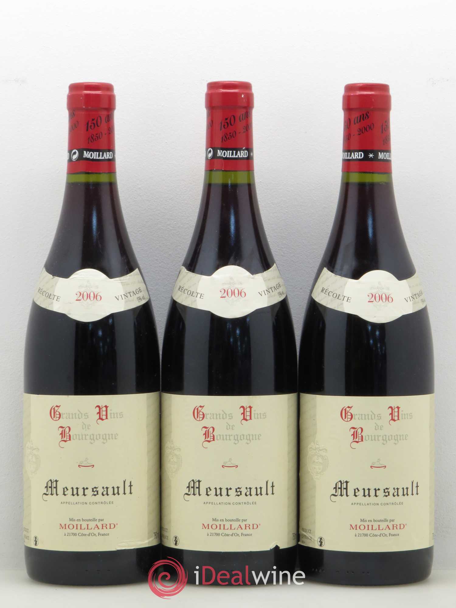 Meursault Domaine Moillard 2006 - Lot de 3 bouteilles - 0