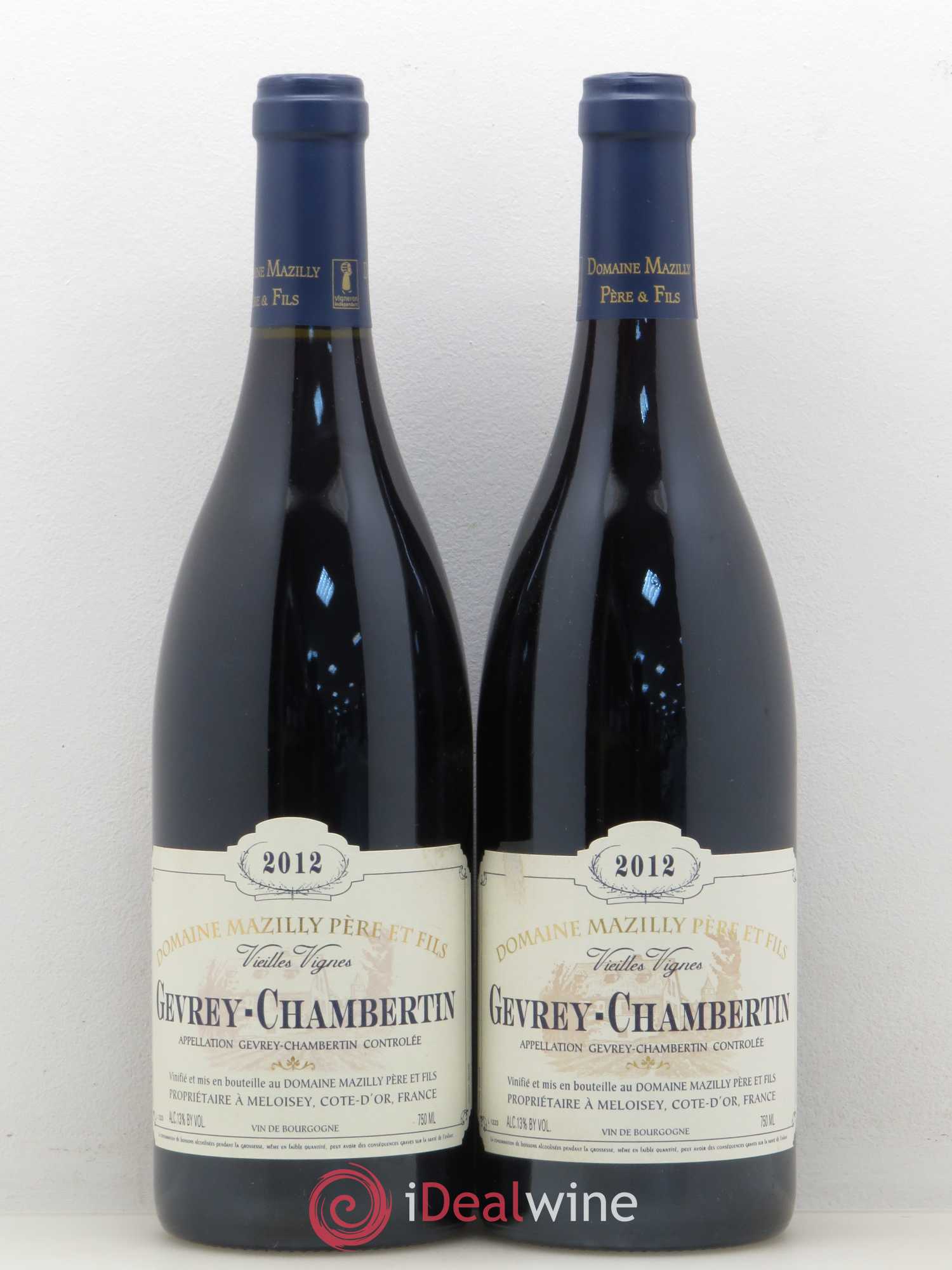 Gevrey-Chambertin Vieilles Vignes Domaine Mazilly 2012 - Lot de 2 bouteilles - 0