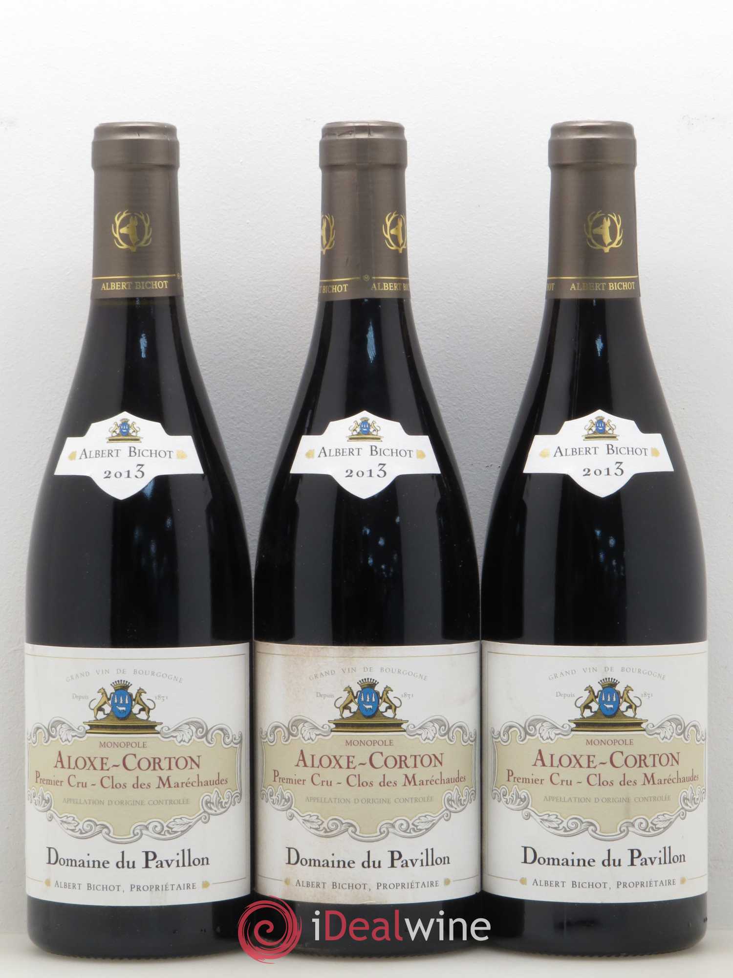 Aloxe-Corton 1er Cru Clos Des Maréchaudes Domaine du Pavillon Albert Bichot 2013 - Posten von 3 Flaschen - 0