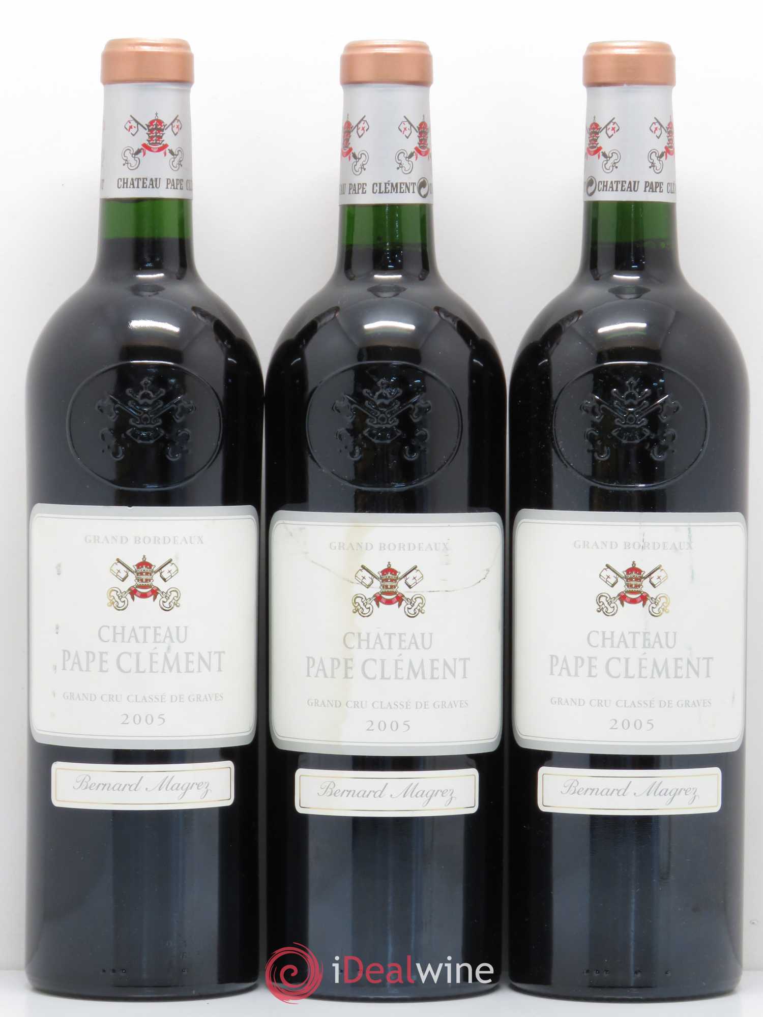 Château Pape Clément Cru Classé de Graves 2005 - Lot de 3 bouteilles - 0