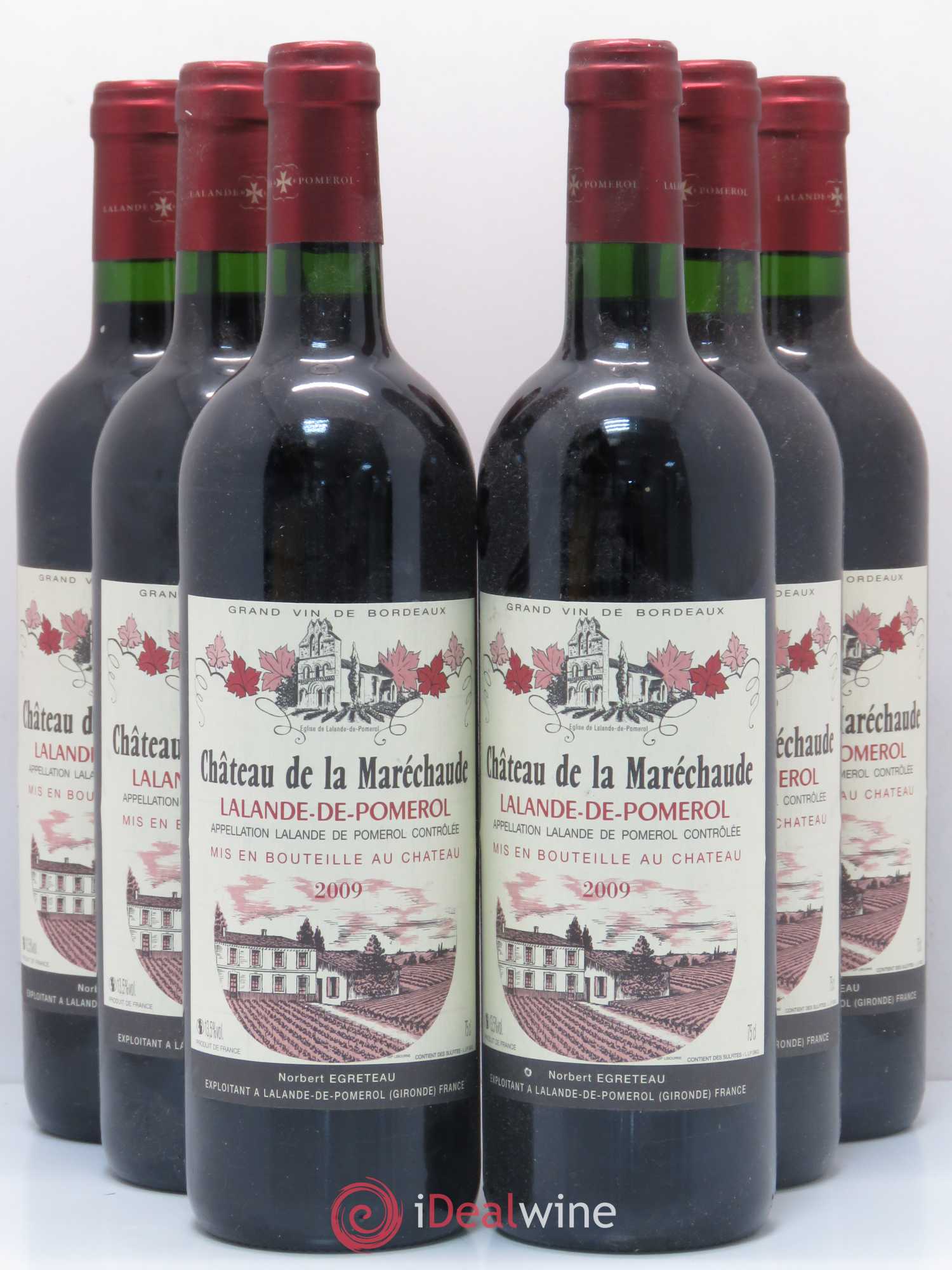 Bordeaux Château de La Marechaude Lalande de Pomerol 2009 - Posten von 6 Flaschen - 0