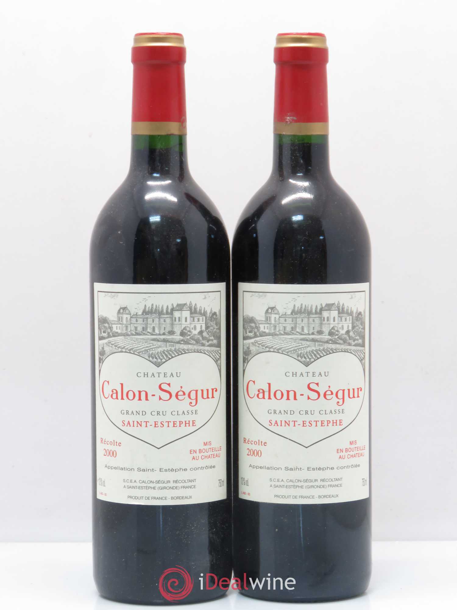 Château Calon Ségur 3ème Grand Cru Classé 2000 - Lot de 2 bouteilles - 0