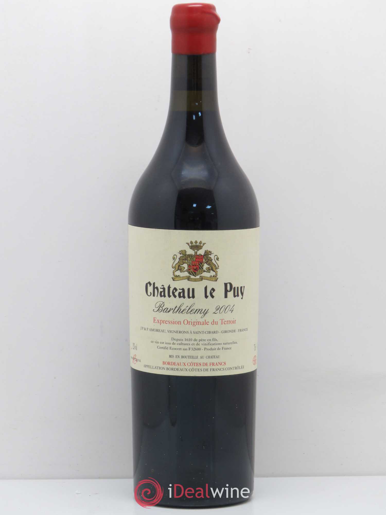 Le Puy - Cuvée Barthélemy 2004 - Lot de 1 bouteille - 0