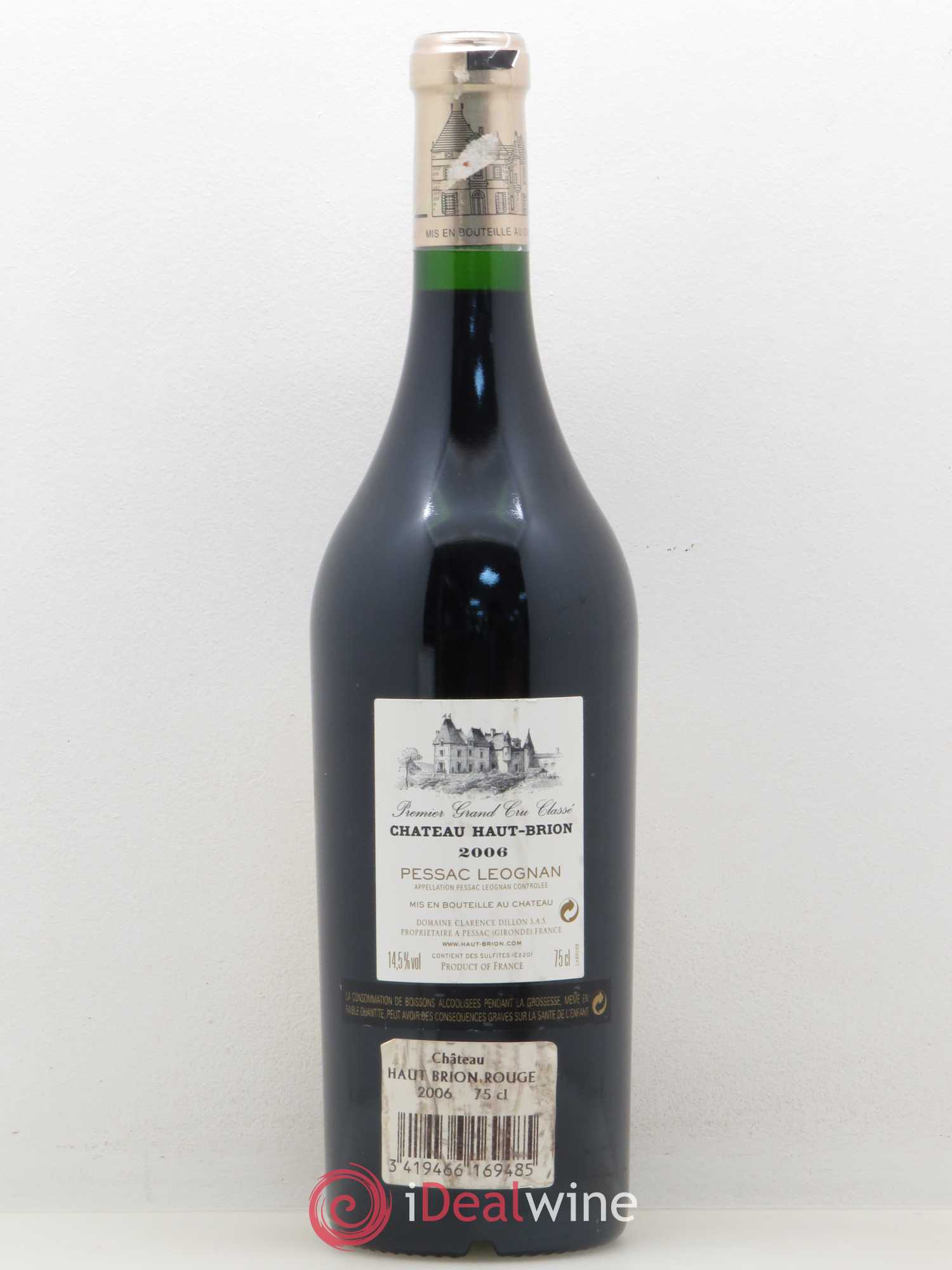 Château Haut Brion 1er Grand Cru Classé 2006 - Lot de 1 bouteille - 1