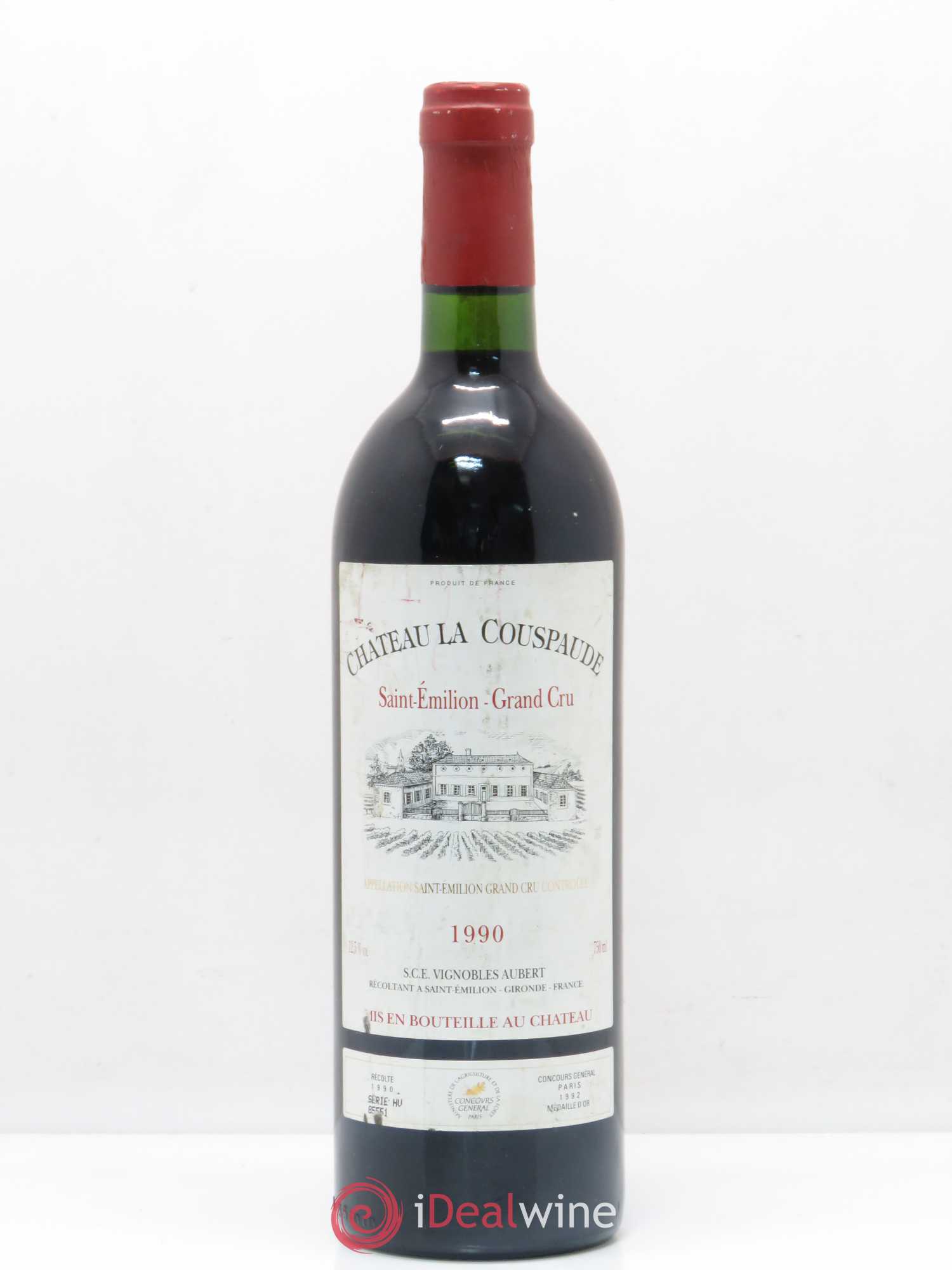 Château la Couspaude Grand Cru Classé 1990 - Lot de 1 bouteille - 0
