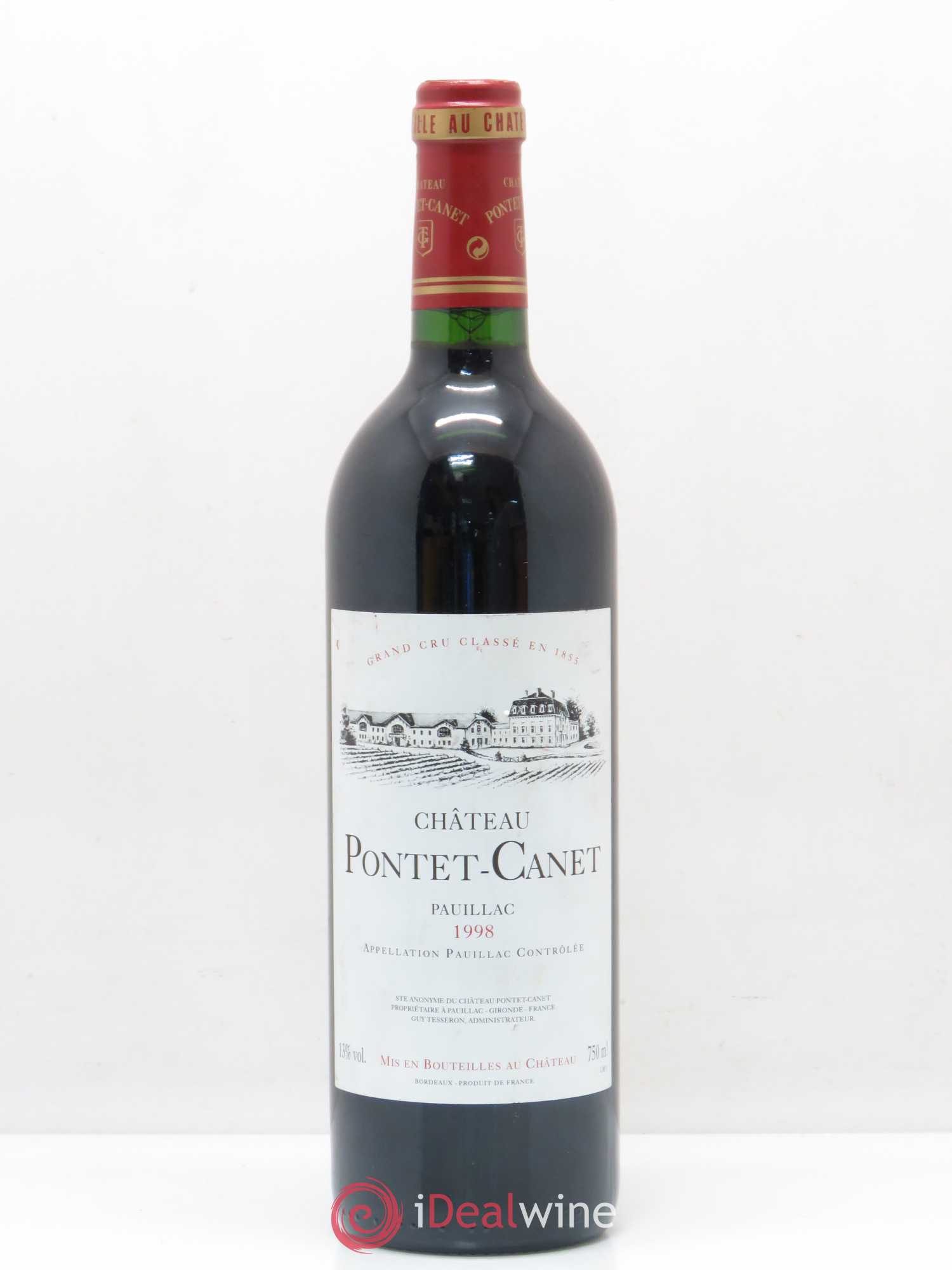 Château Pontet Canet 5ème Grand Cru Classé 1998 - Lot de 1 bouteille - 0