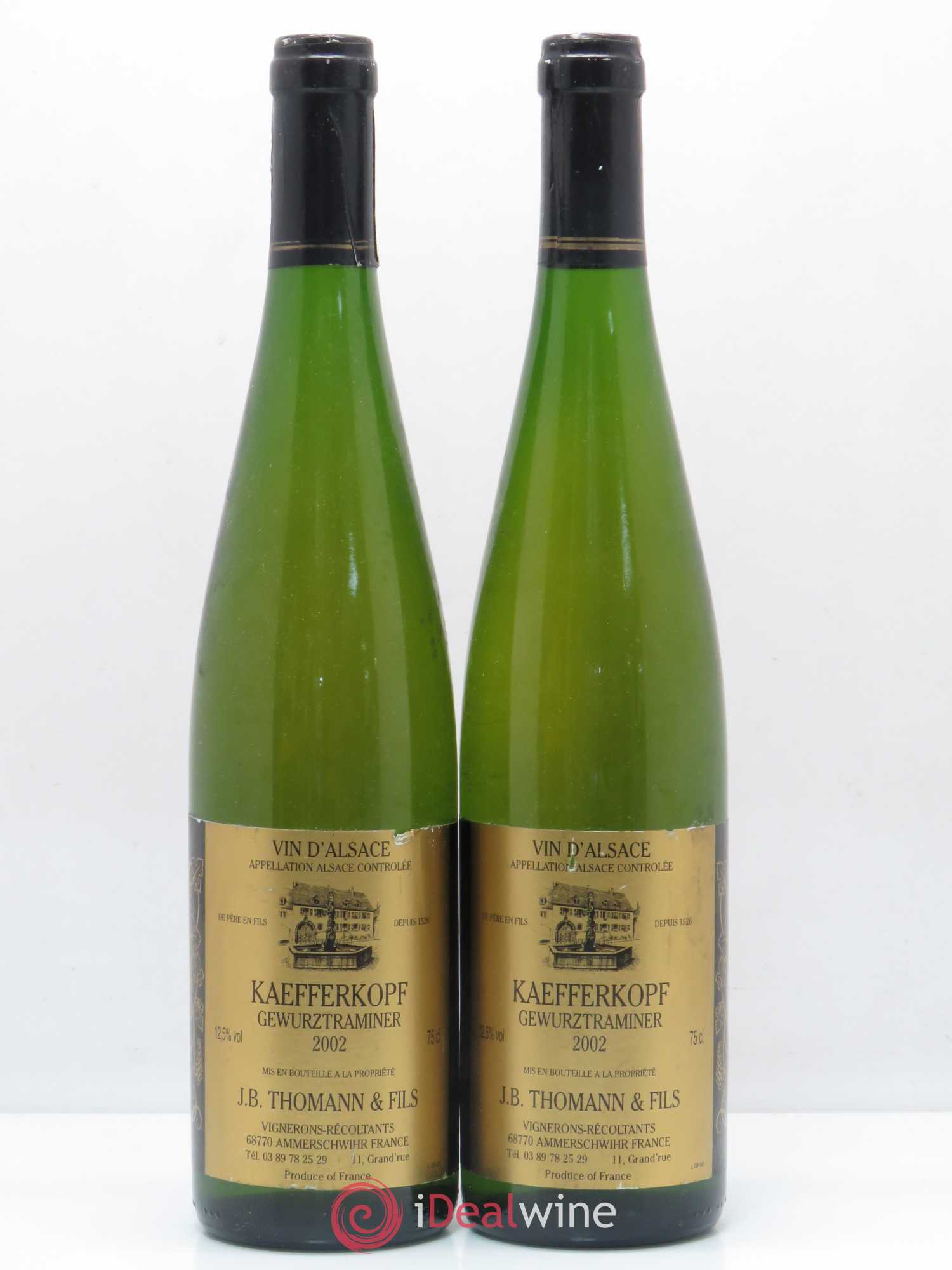 Gewurztraminer Thomann Kaeffehopf (sans prix de réserve) 2002 - Posten von 2 Flaschen - 0
