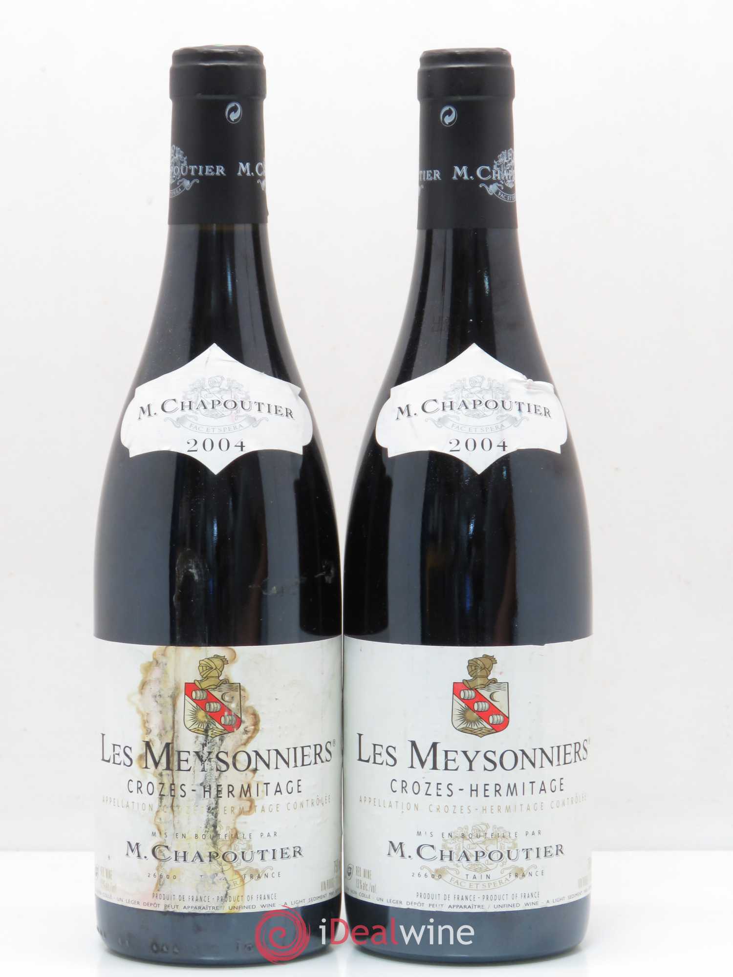 Crozes-Hermitage Les Meysonniers Chapoutier 2004 - Posten von 2 Flaschen - 0
