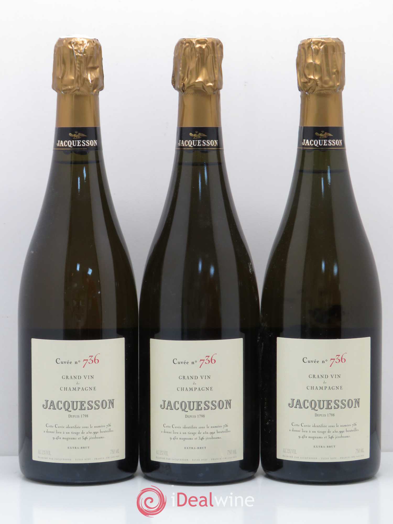 Cuvée 736 Jacquesson - Lot de 3 bouteilles - 0