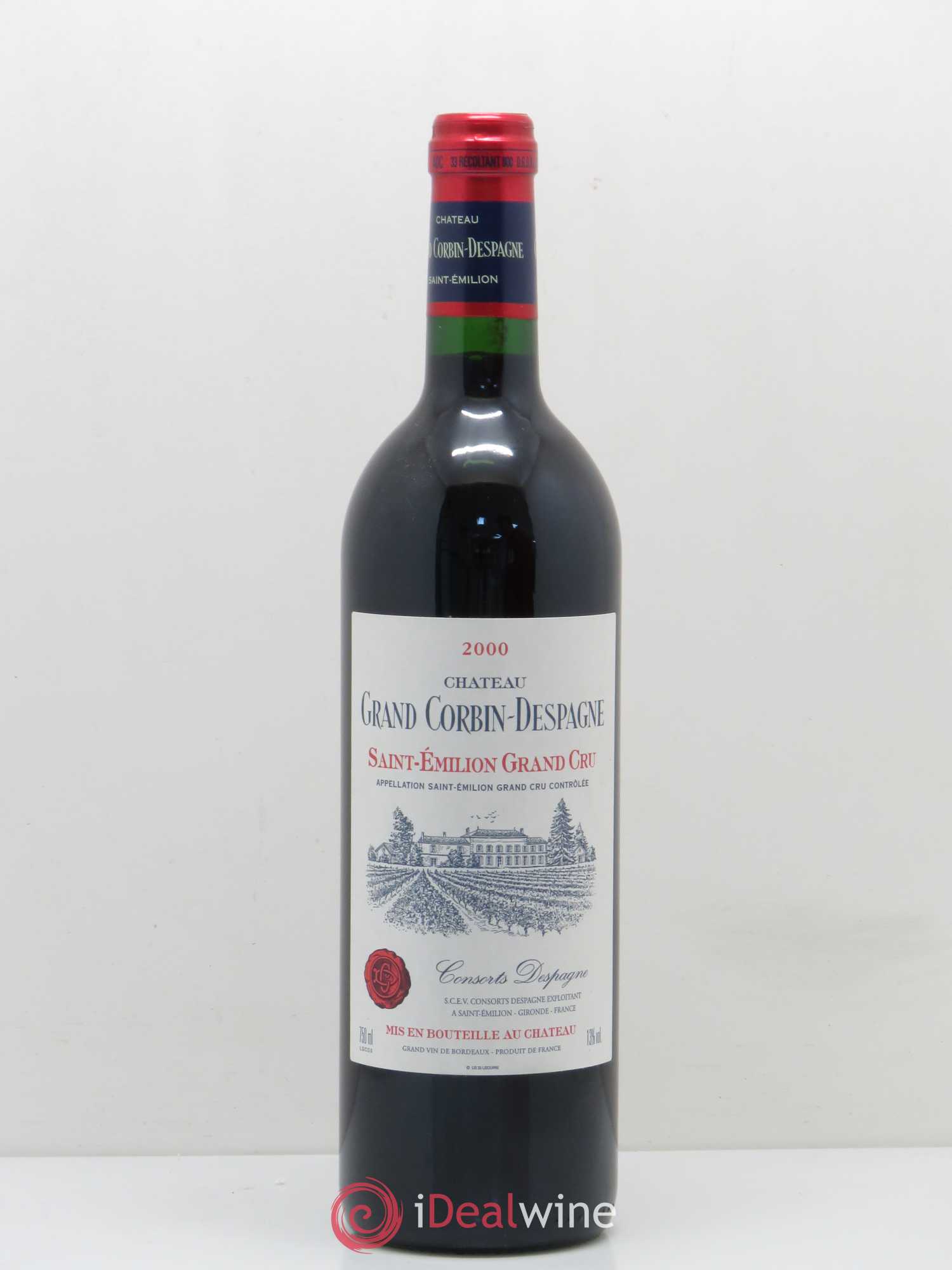 Château Grand Corbin Despagne Grand Cru Classé 2000 - Lot de 1 bouteille - 0