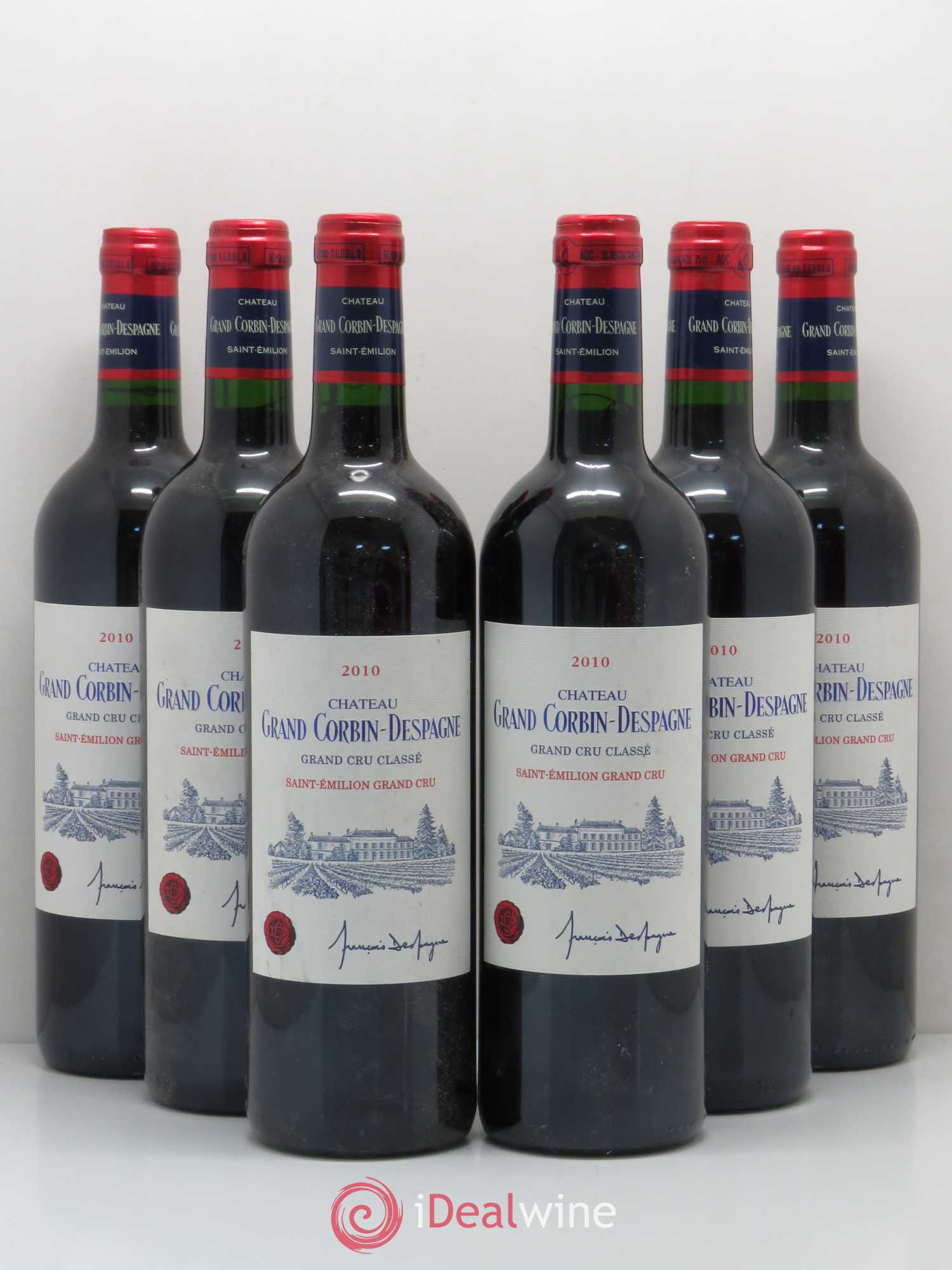 Château Grand Corbin Despagne Grand Cru Classé 2010 - Lot de 6 bouteilles - 0