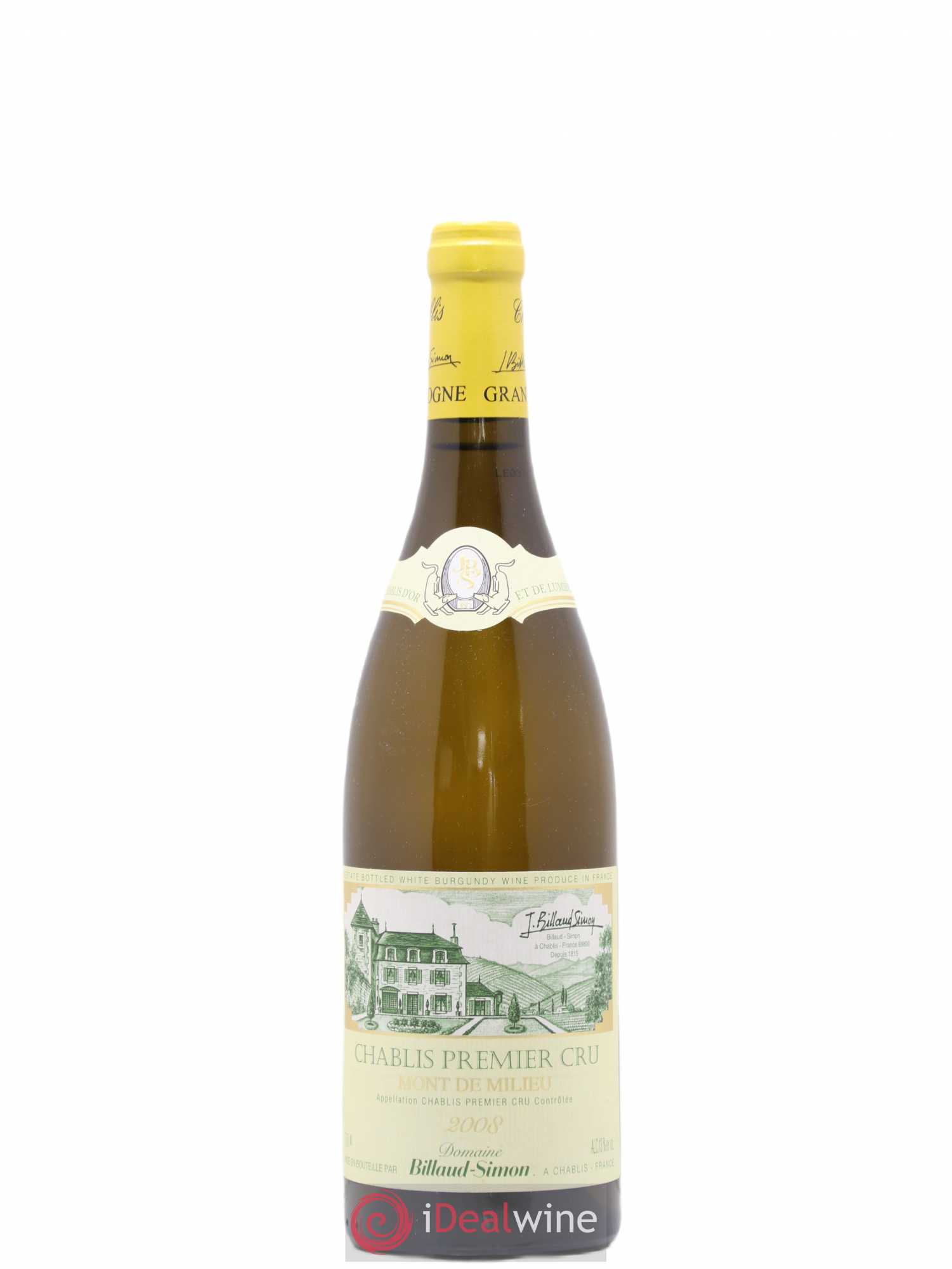 Chablis 1er Cru Mont de Milieu Billaud-Simon (Domaine) 2008 - Lot de 1 bouteille - 0