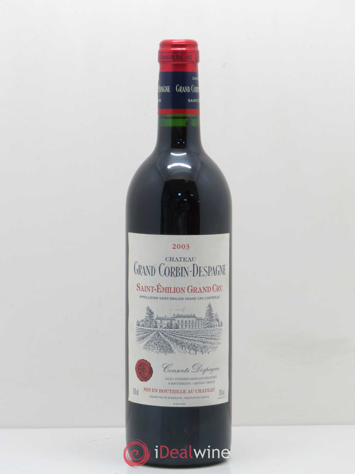 Château Grand Corbin Despagne Grand Cru Classé 2003 - Lot de 1 bouteille - 0