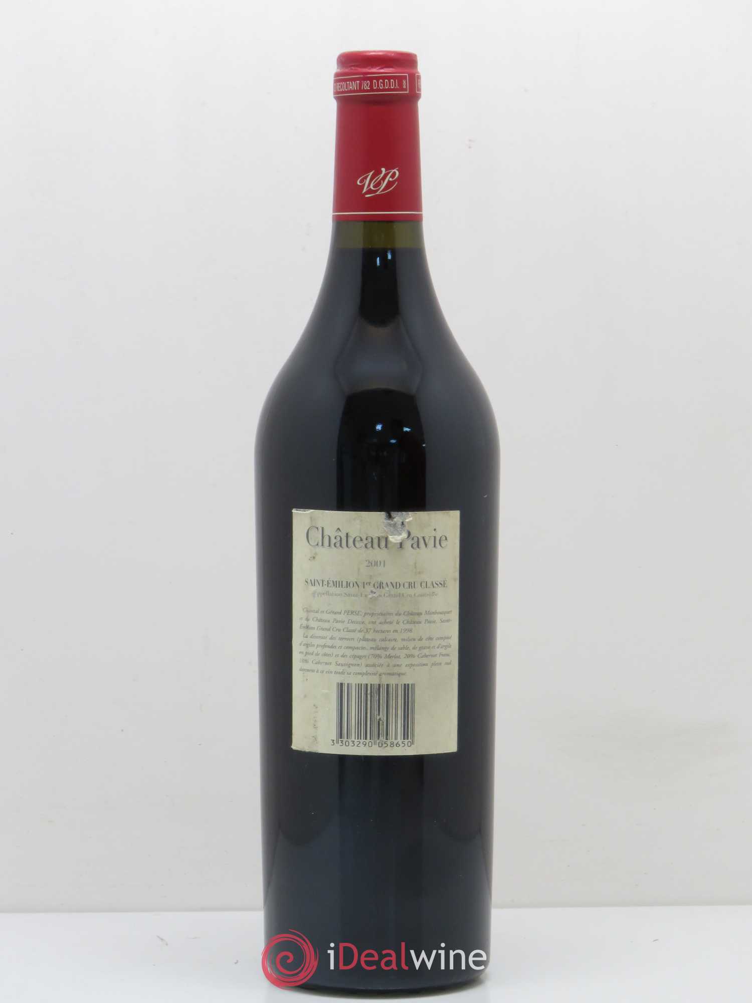 Château Pavie 1er Grand Cru Classé A 2001 - Lot de 1 bouteille - 1