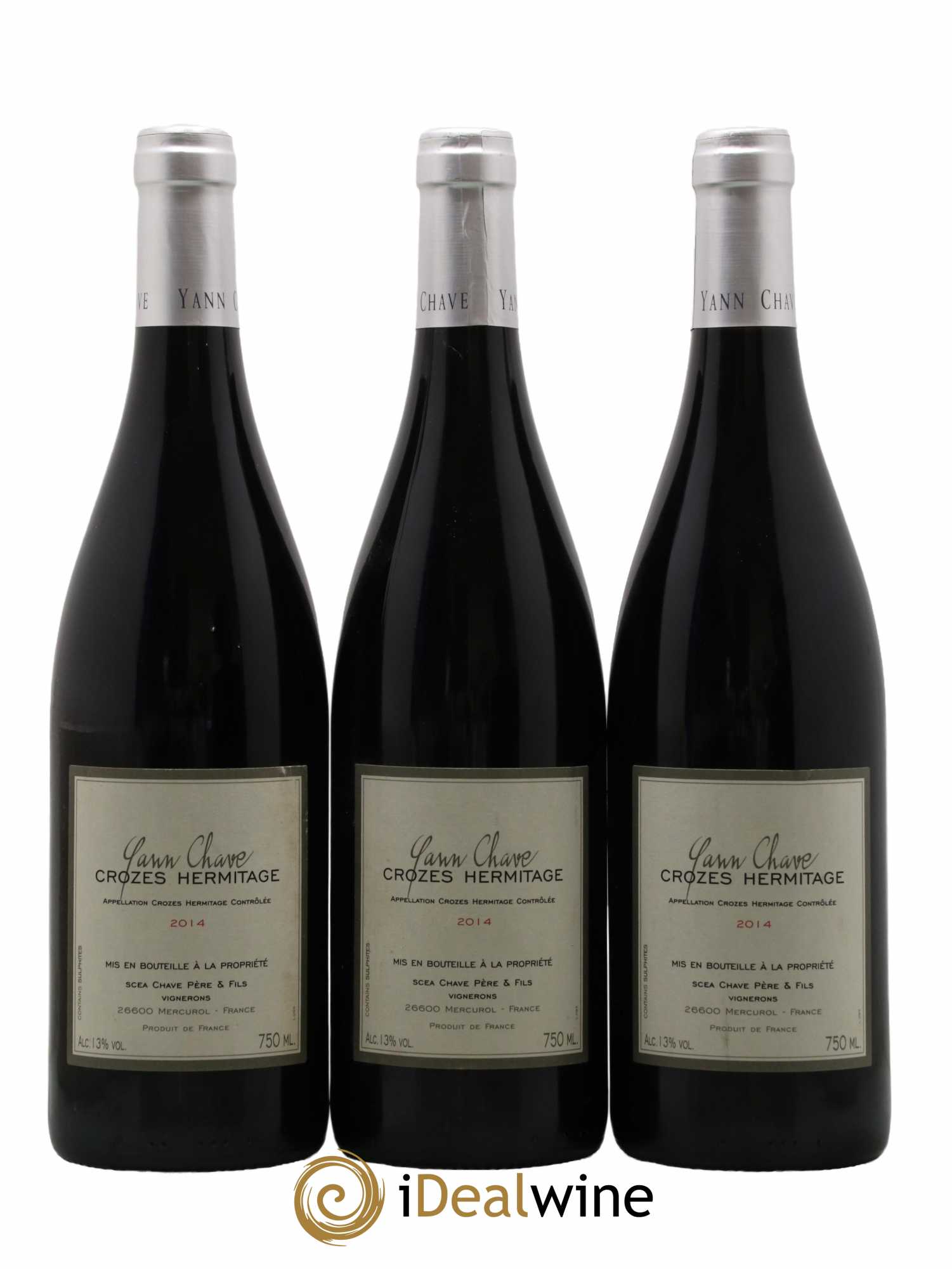 Crozes-Hermitage Yann Chave 2014 - Lot de 3 bouteilles - 0
