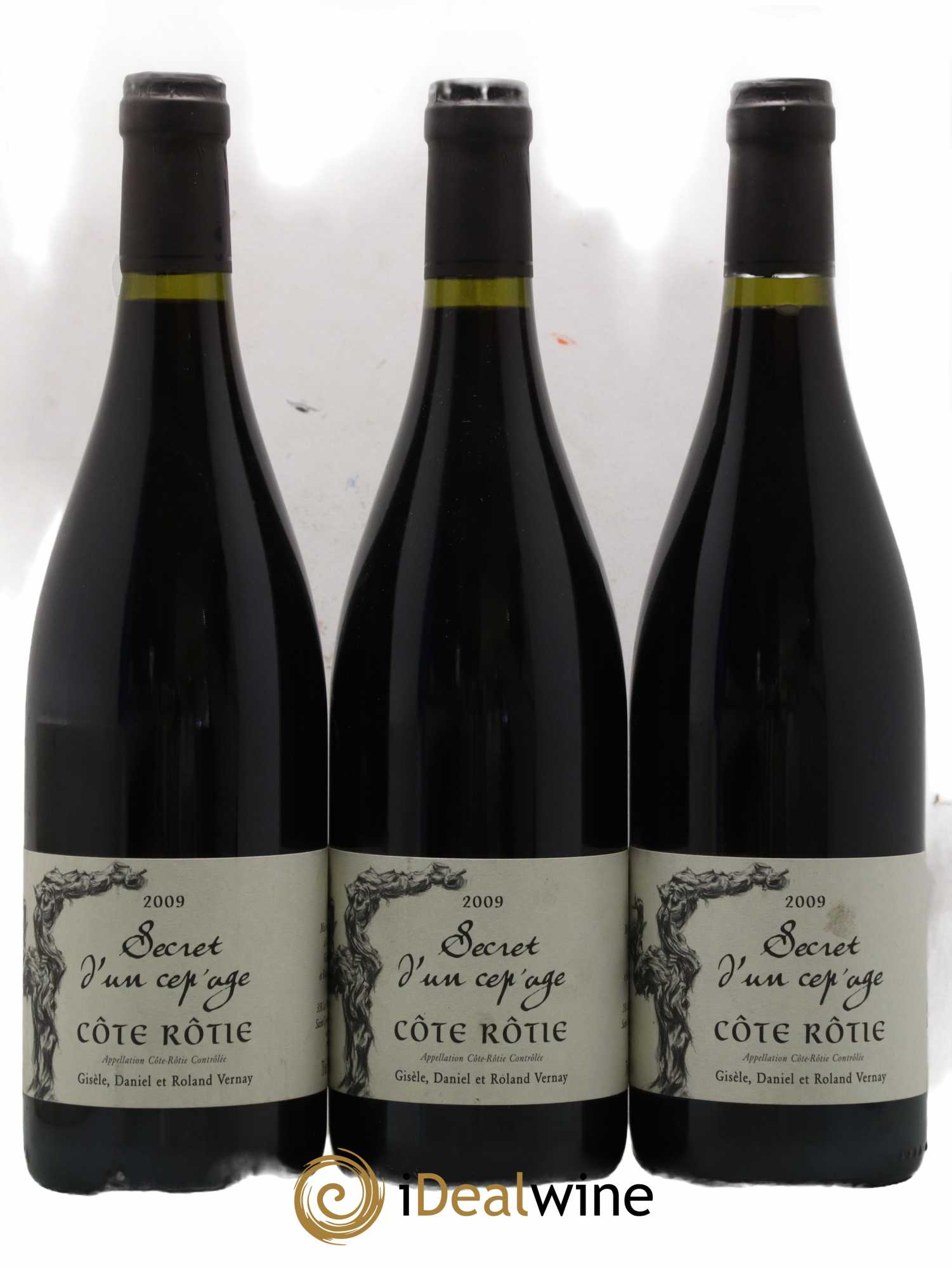 Côte-Rôtie Secret d'un Cépage Gisèle, Daniel et Roland Vernay 2009 - Lot de 3 bouteilles - 0
