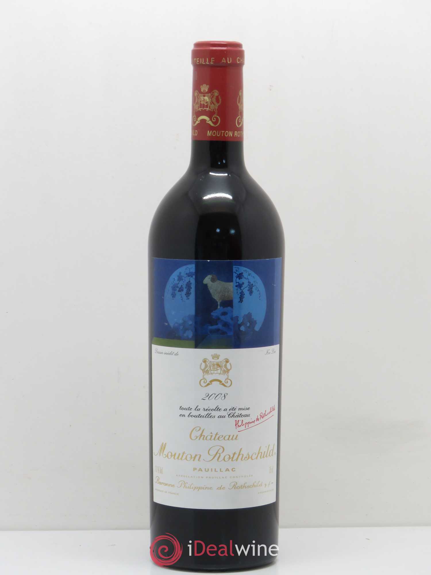Château Mouton Rothschild 1er Grand Cru Classé 2008 - Lot de 1 bouteille - 0