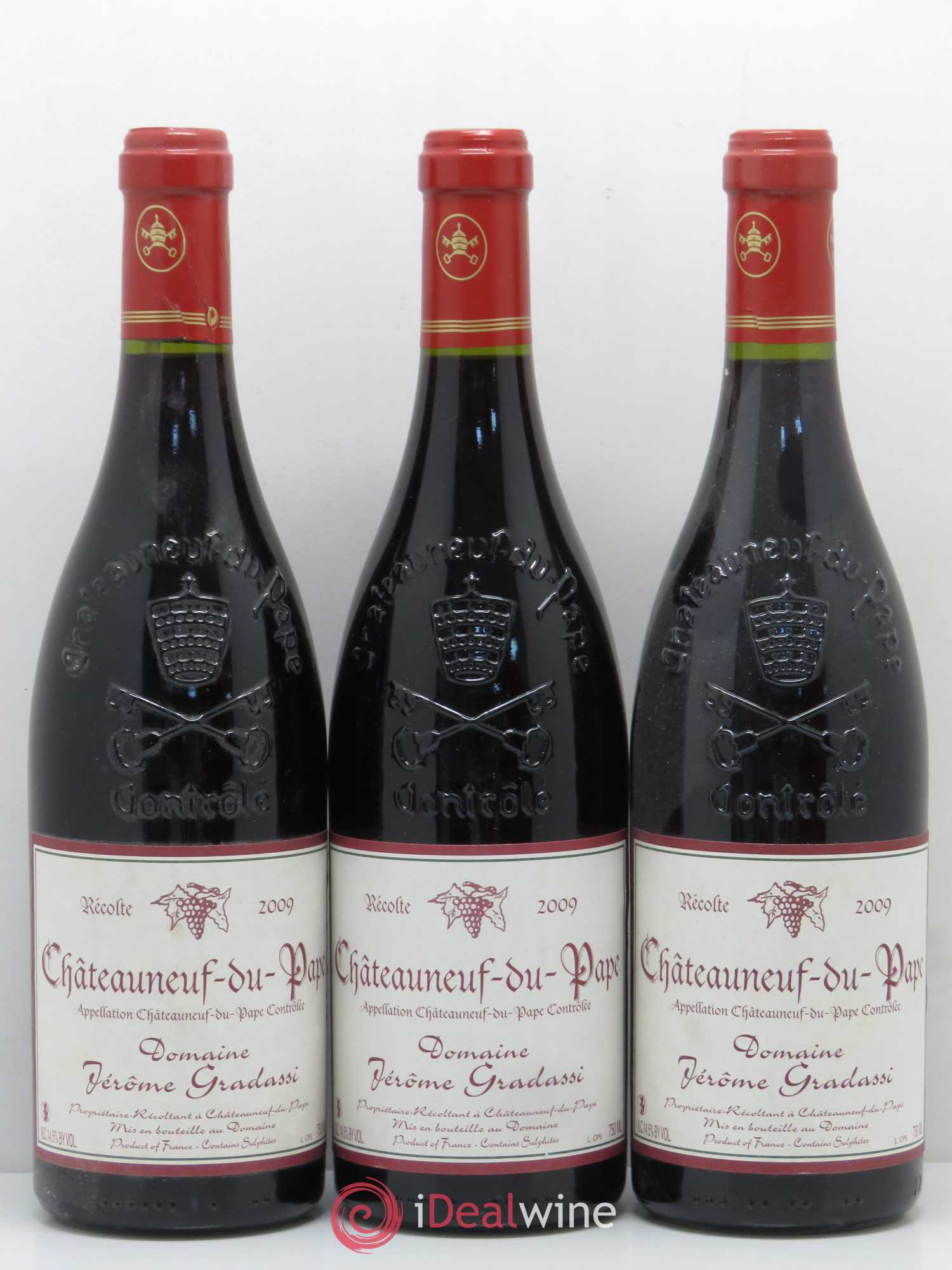 Châteauneuf-du-Pape Gradassi 2009 - Lot of 3 bottles - 0