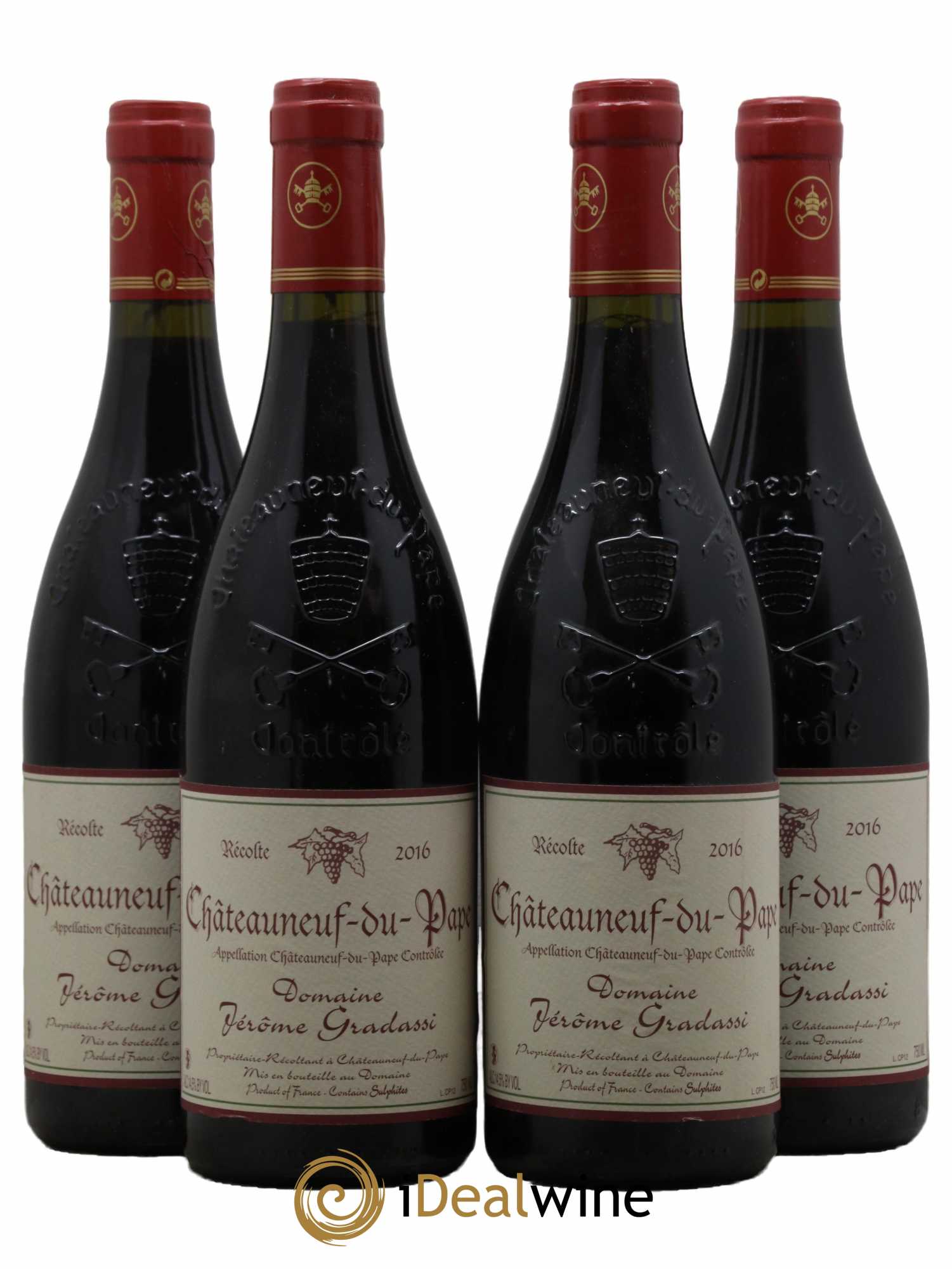 Châteauneuf-du-Pape Jérôme Gradassi 2016 - Lot de 4 bouteilles - 0