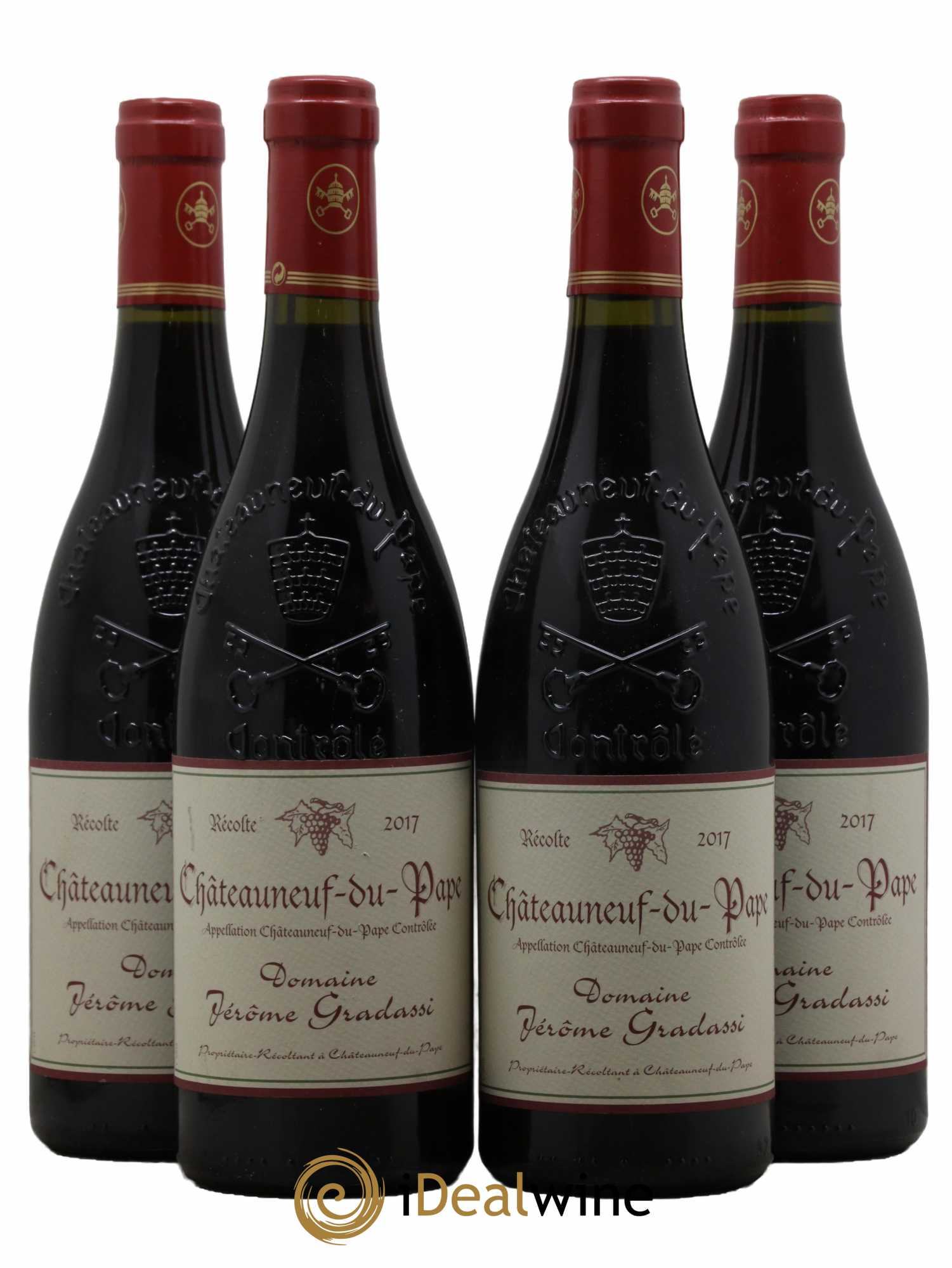 Châteauneuf-du-Pape Jérôme Gradassi 2017 - Lot of 4 bottles - 0