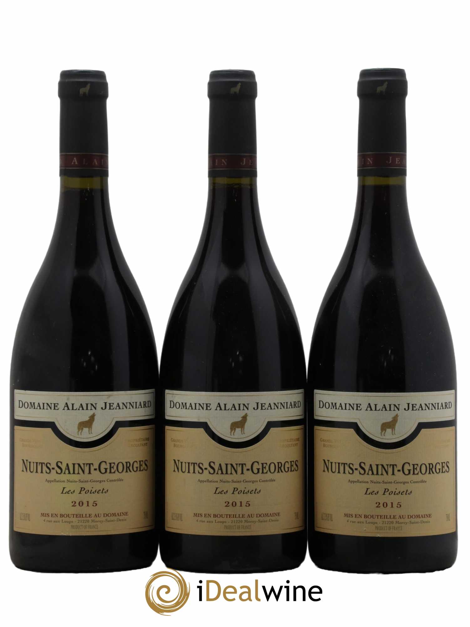 Nuits-Saint-Georges Les Poisets Domaine Alain Jeanniard 2015 - Lot de 3 bouteilles - 0