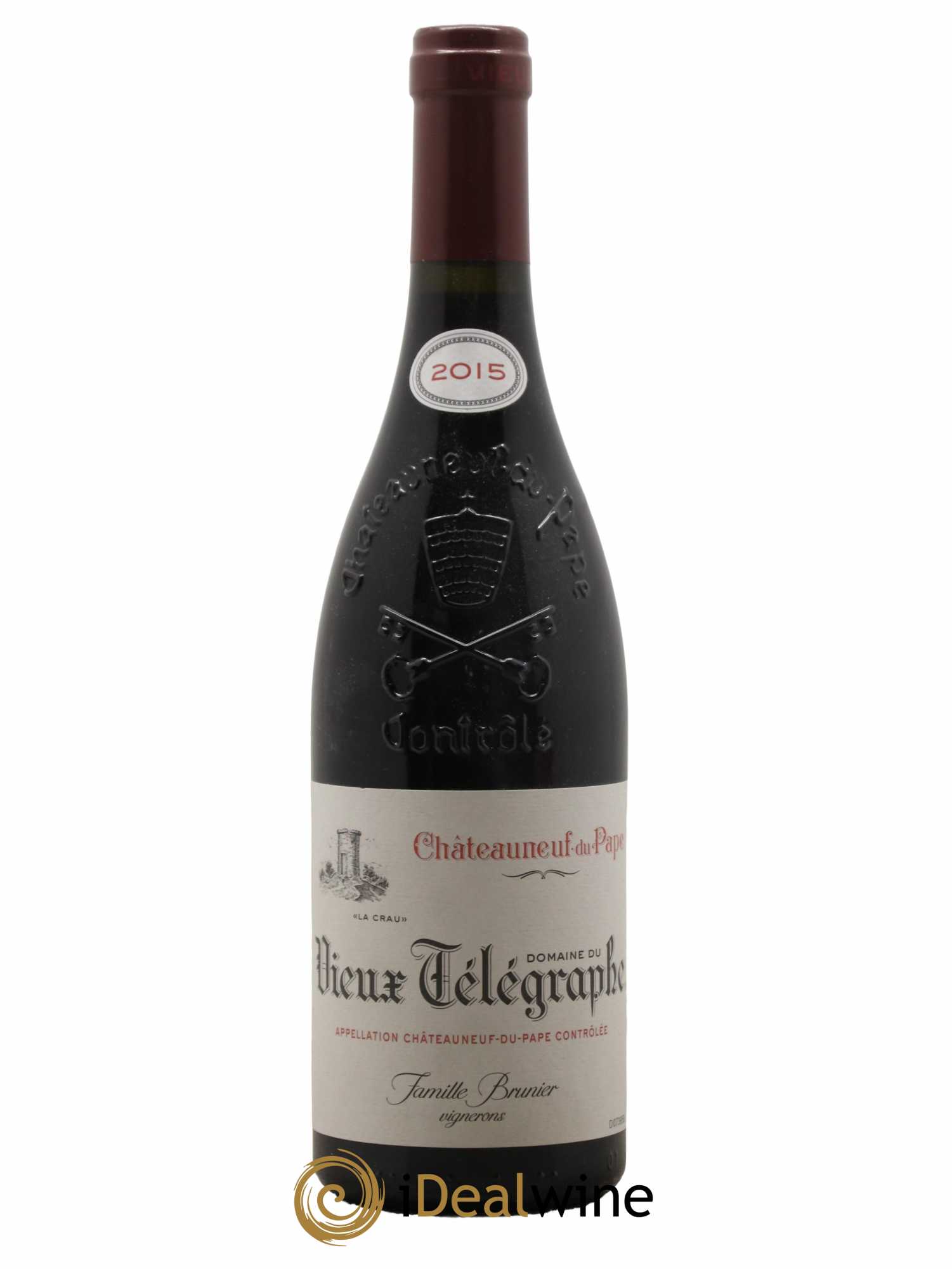 Châteauneuf-du-Pape Vieux Télégraphe (Domaine du) Vignobles Brunier 2015 - Lot de 1 bouteille - 0