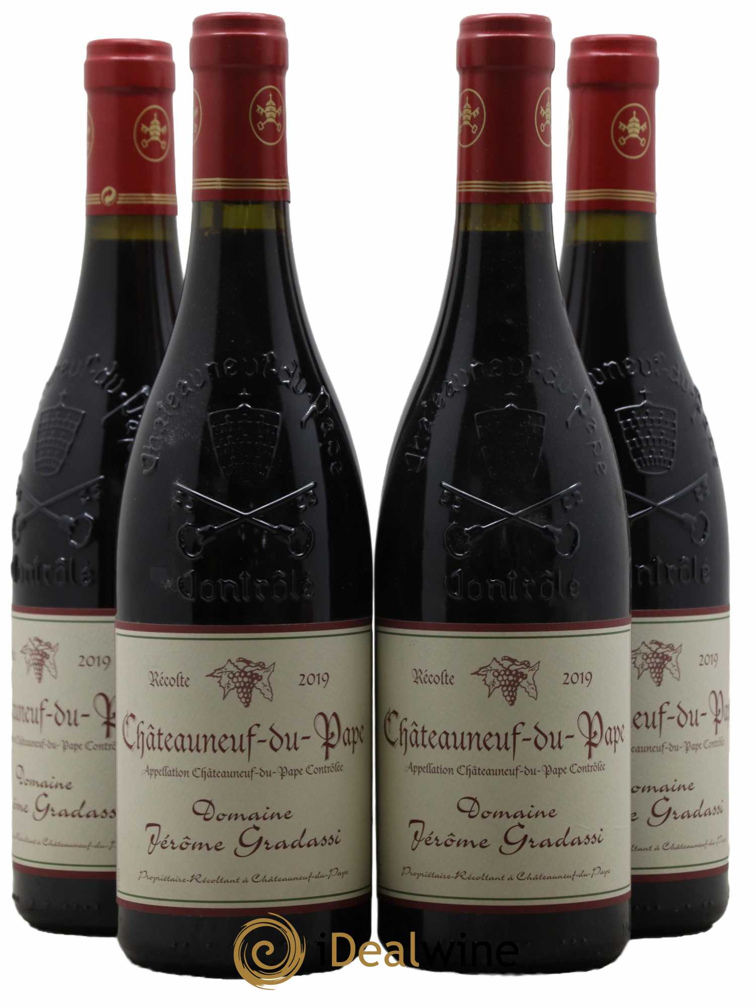 Châteauneuf-du-Pape Jérôme Gradassi 2019 - Lot de 4 bouteilles - 0
