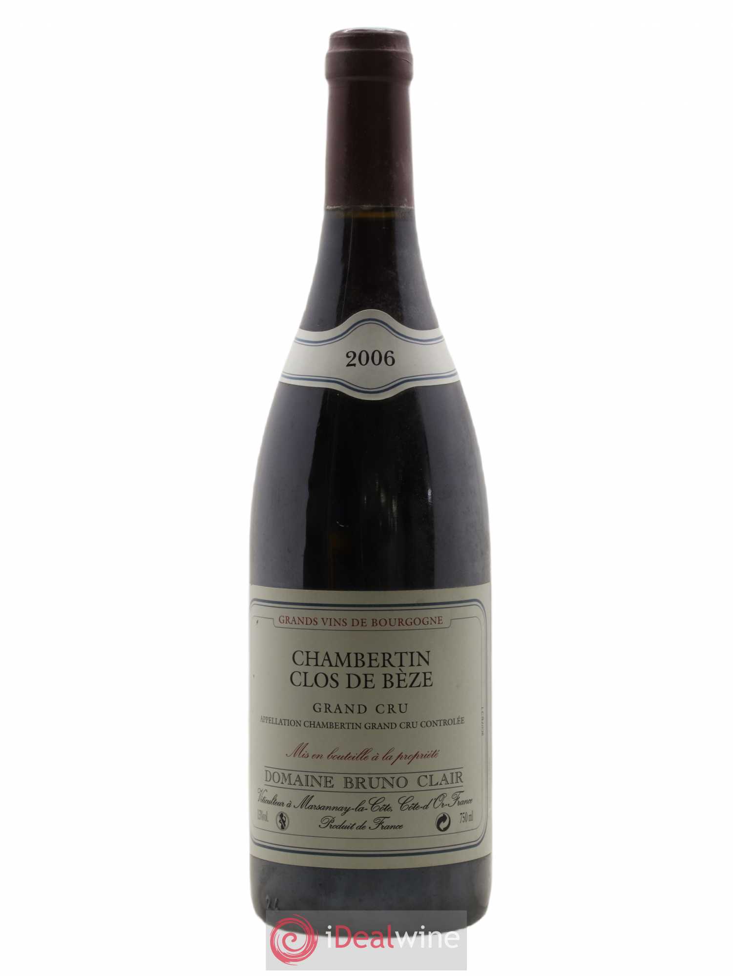 Chambertin Clos de Bèze Grand Cru Bruno Clair (Domaine) 2006 - Lot de 1 bouteille - 0