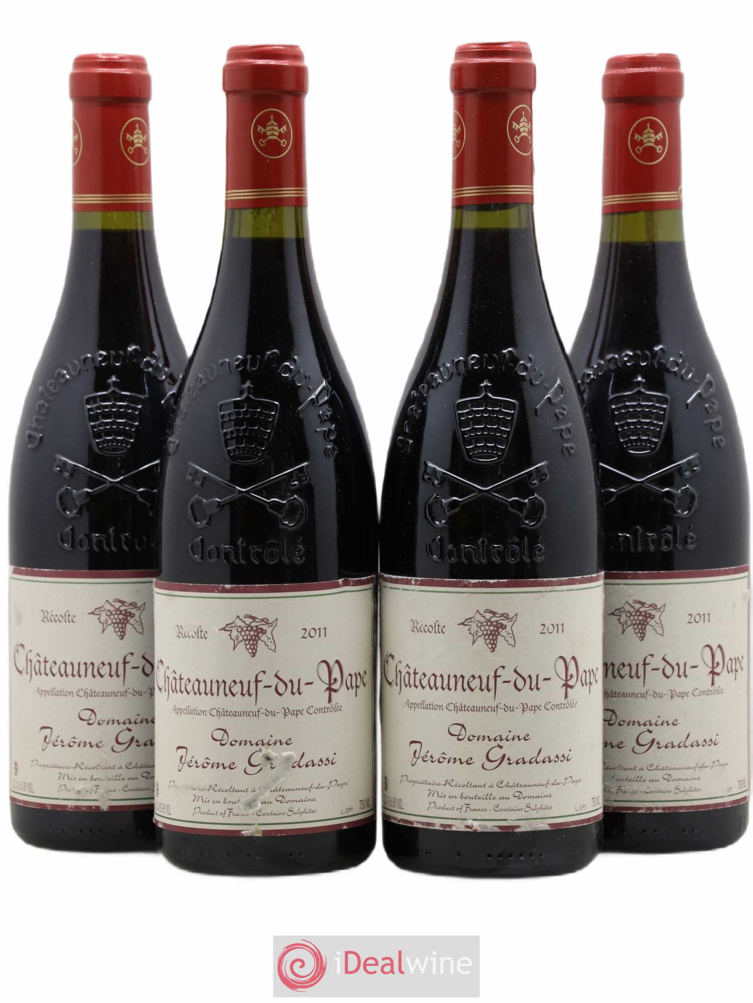 Châteauneuf-du-Pape Domaine Jérôme Gradassi 2011 - Lot de 4 bouteilles - 0