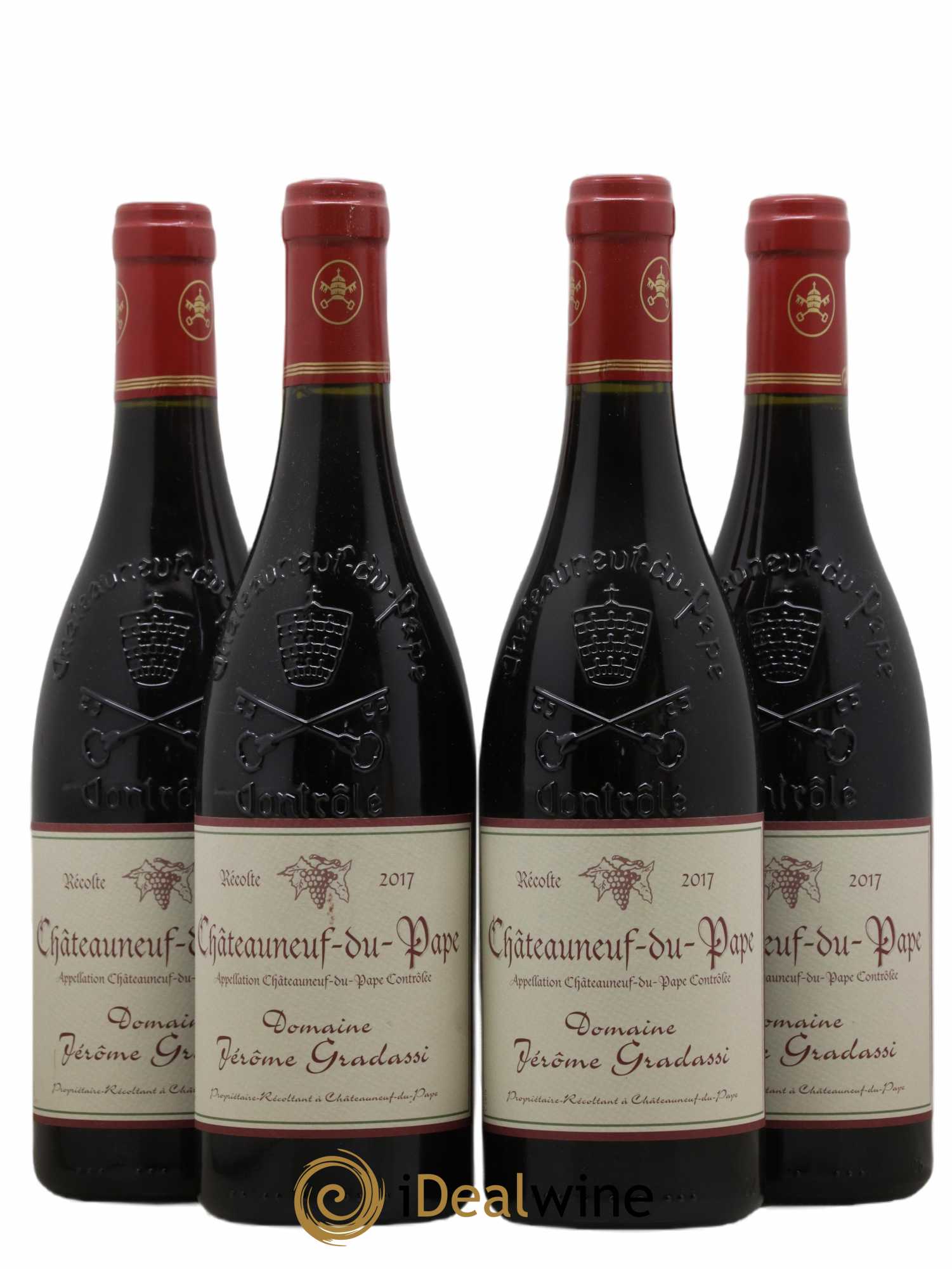 Châteauneuf-du-Pape Jérôme Gradassi 2017 - Lot de 4 bouteilles - 0