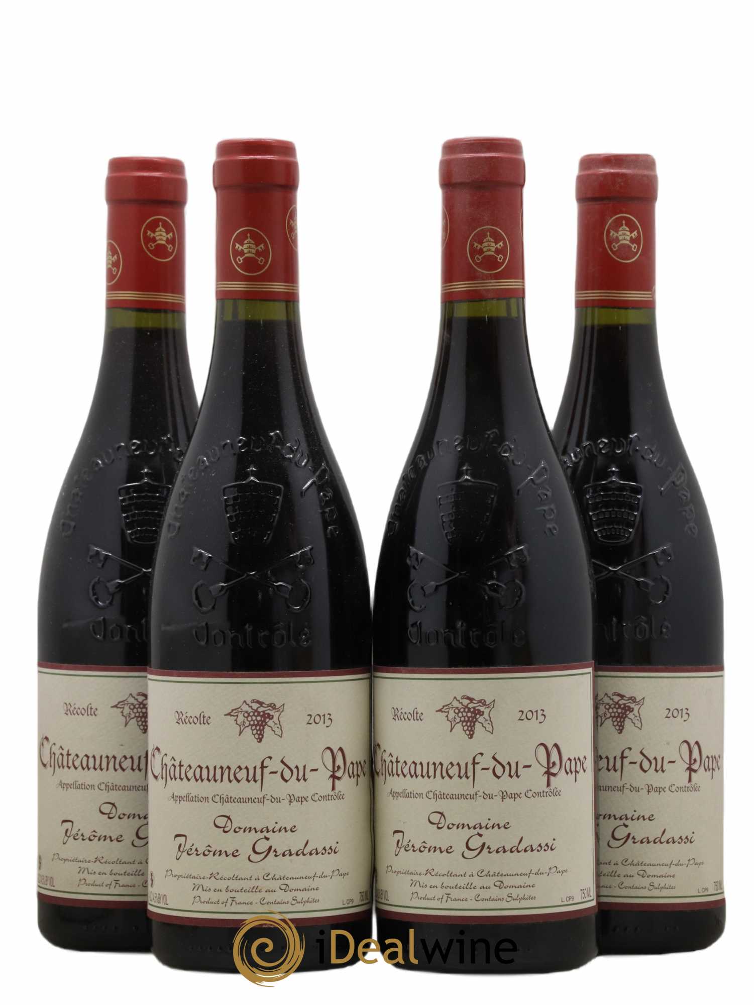 Châteauneuf-du-Pape Jérôme Gradassi 2013 - Lot de 4 bouteilles - 0