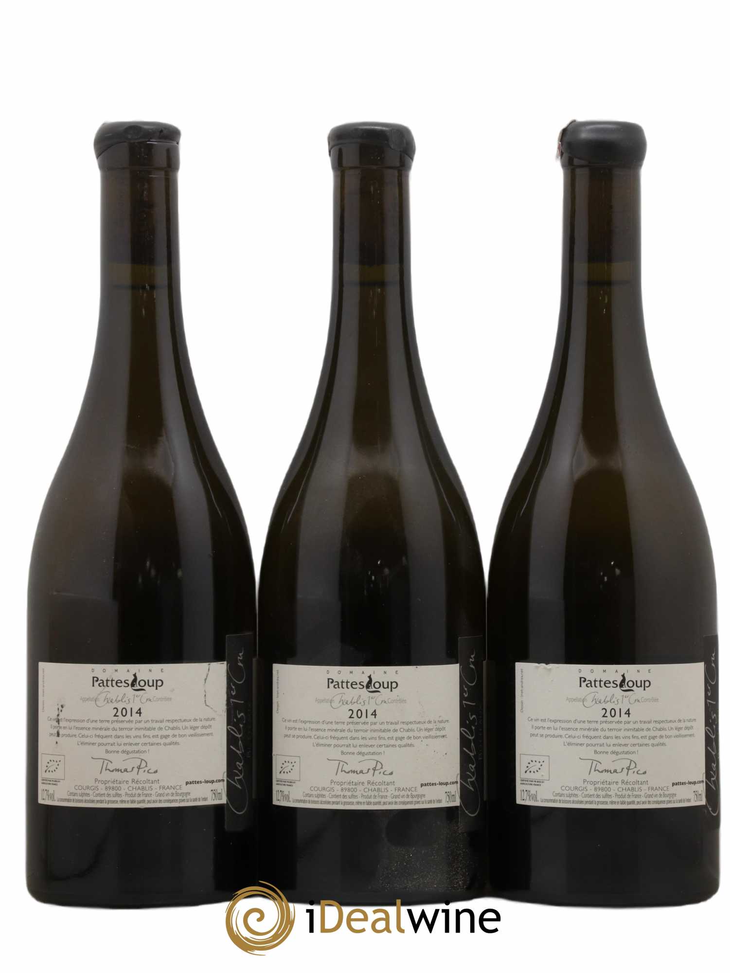 Chablis 1er Cru Butteaux Pattes Loup (Domaine) 2014 - Lot de 3 bouteilles - 1
