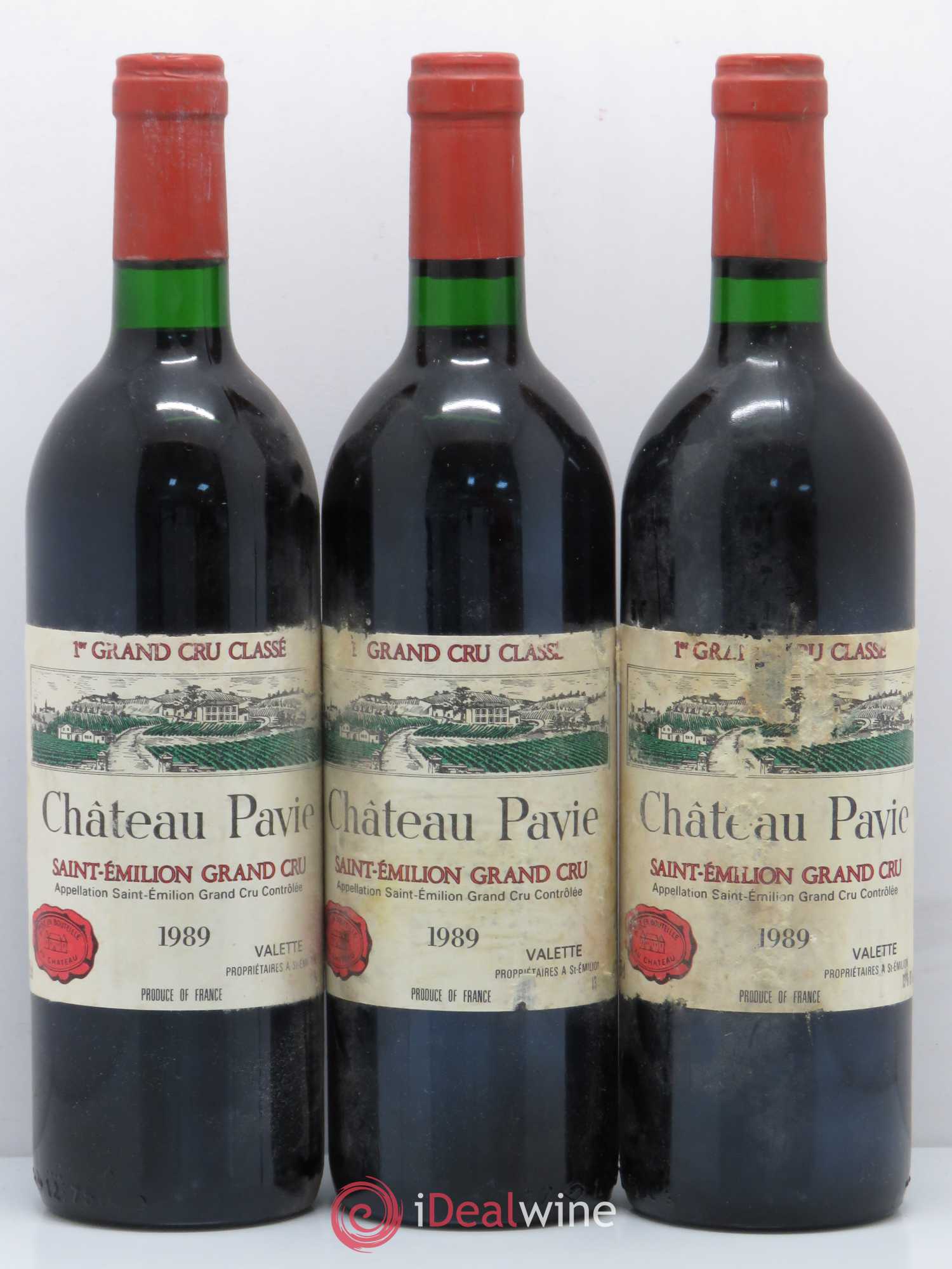 Château Pavie 1er Grand Cru Classé A 1989 - Lot de 3 bouteilles - 0