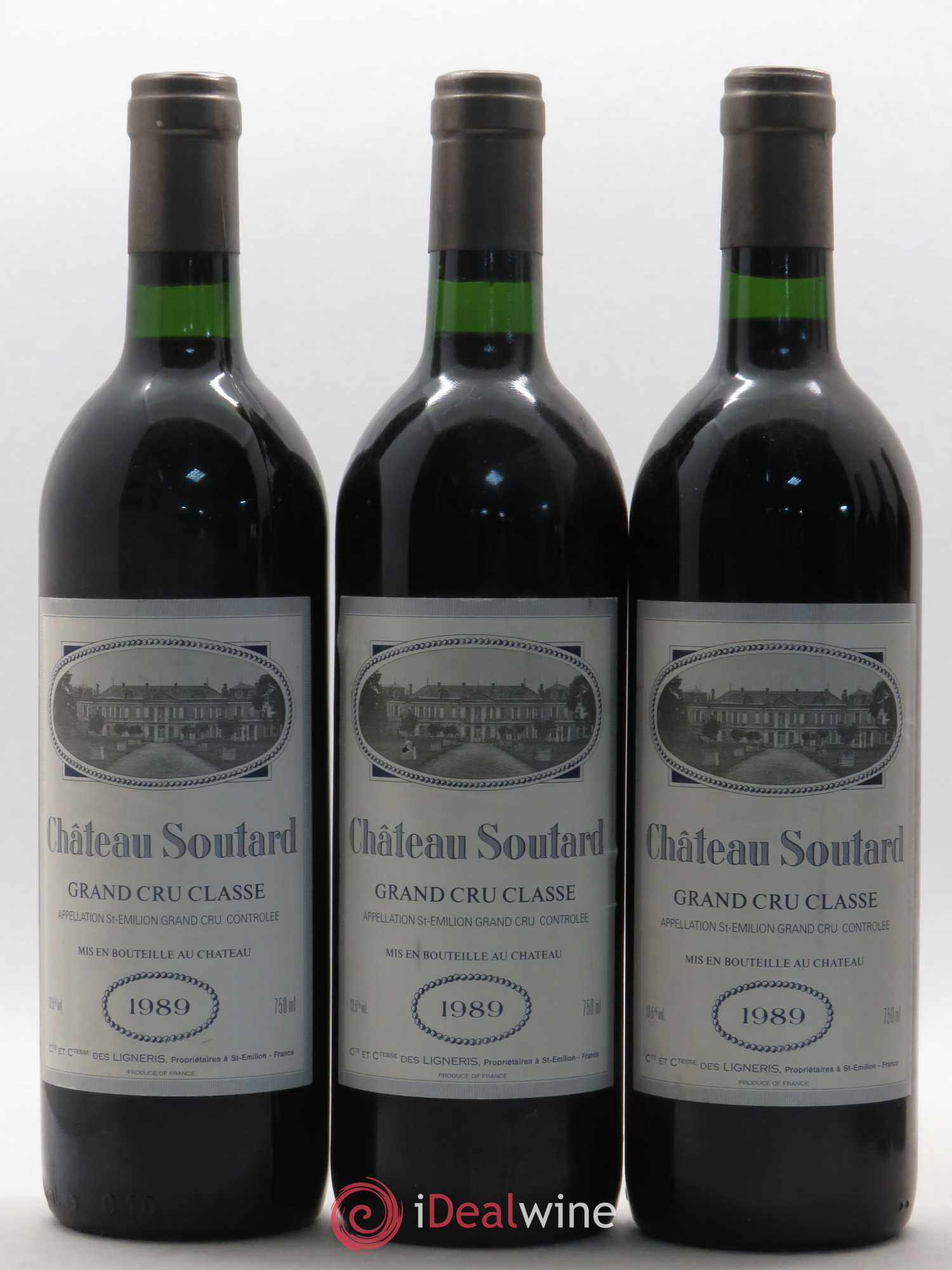 Château Soutard Grand Cru Classé 1989 - Lot de 6 bouteilles - 1