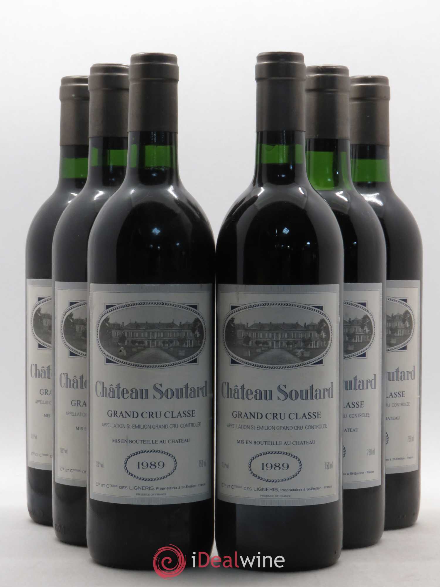 Château Soutard Grand Cru Classé 1989 - Lot de 6 bouteilles - 0
