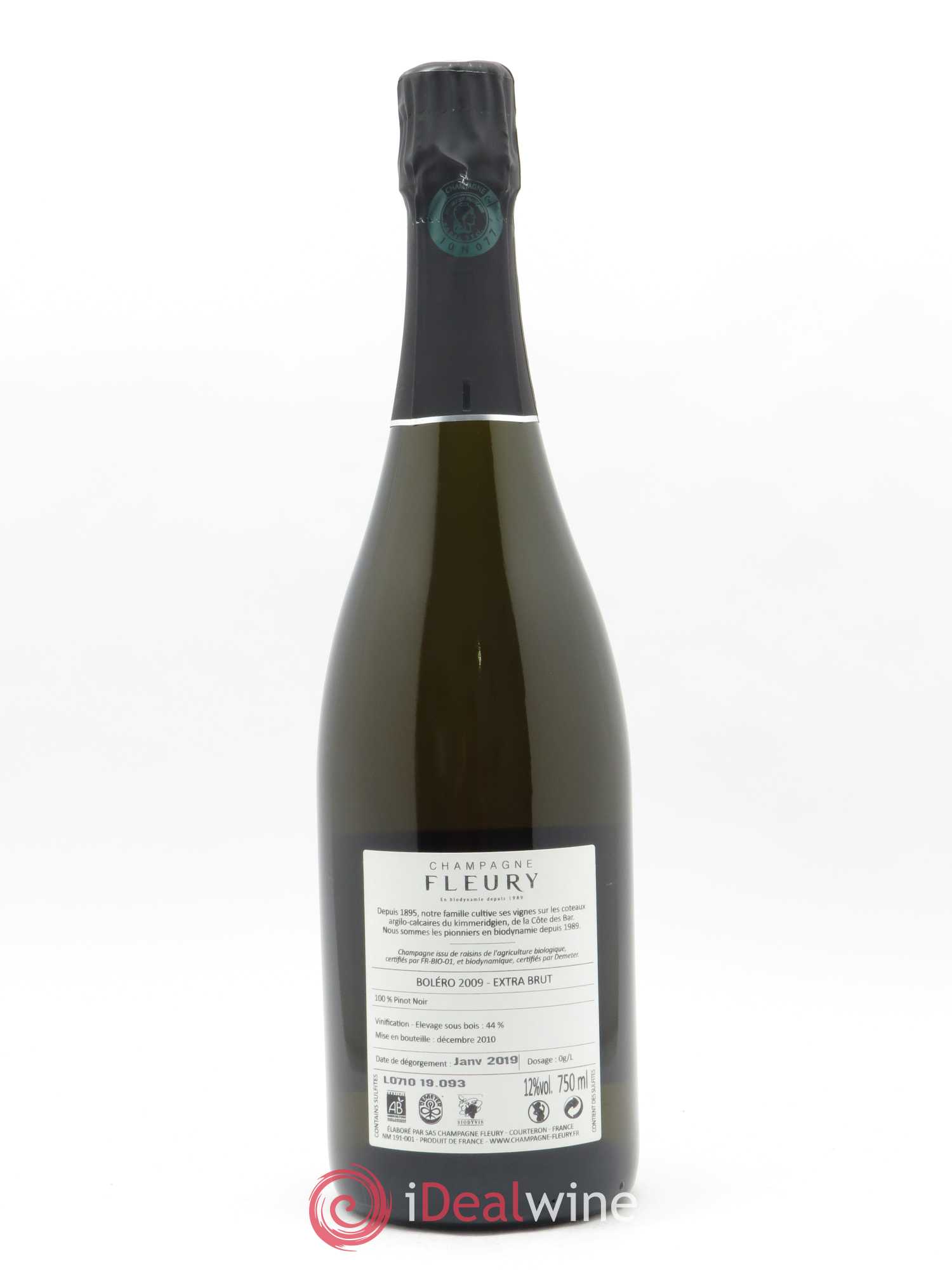 Boléro Extra-Brut Fleury 2009 - Lot de 1 bouteille - 1