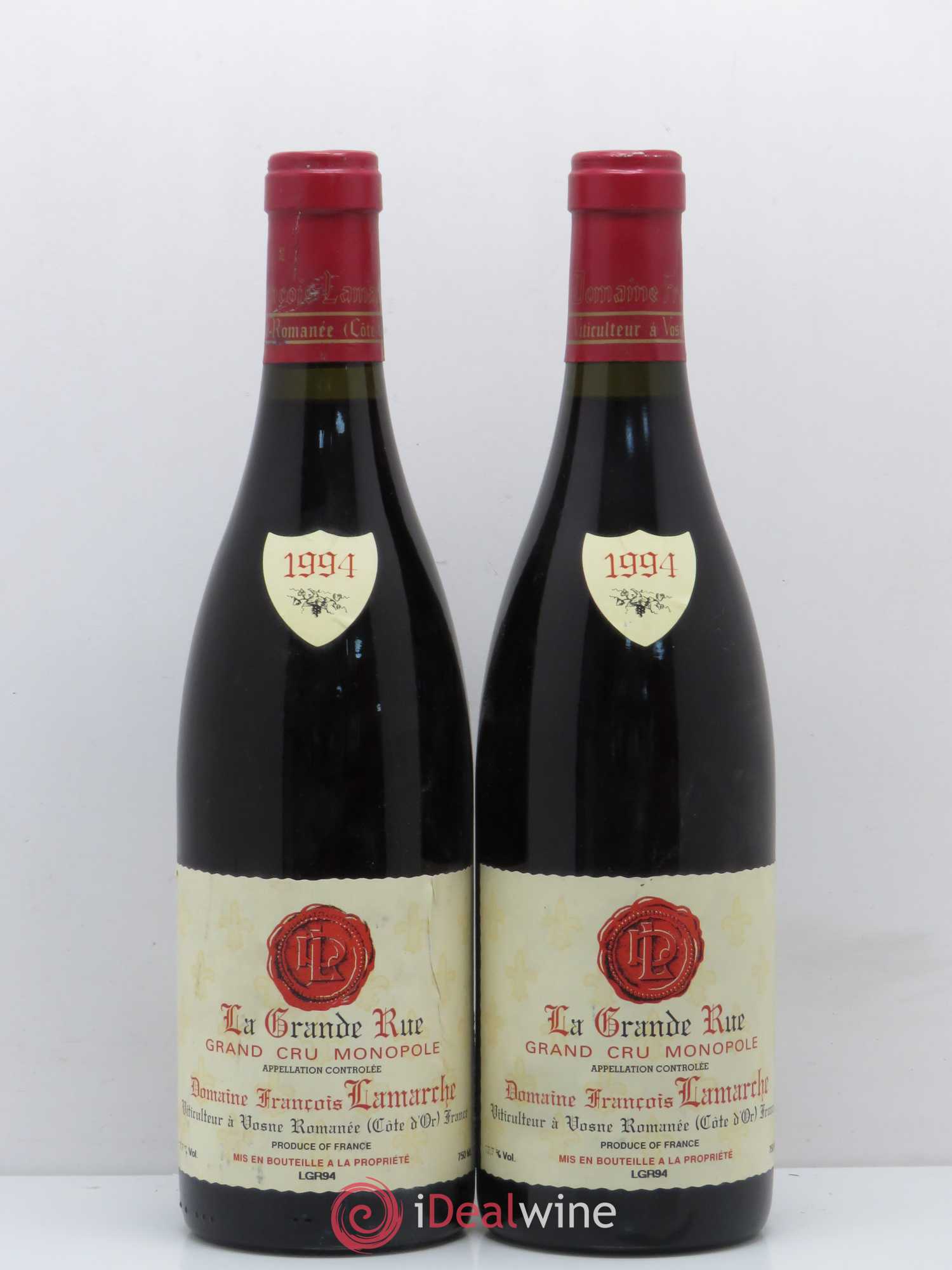 La Grande Rue Grand Cru Lamarche (Domaine) 1994 - Lot de 2 bouteilles - 0