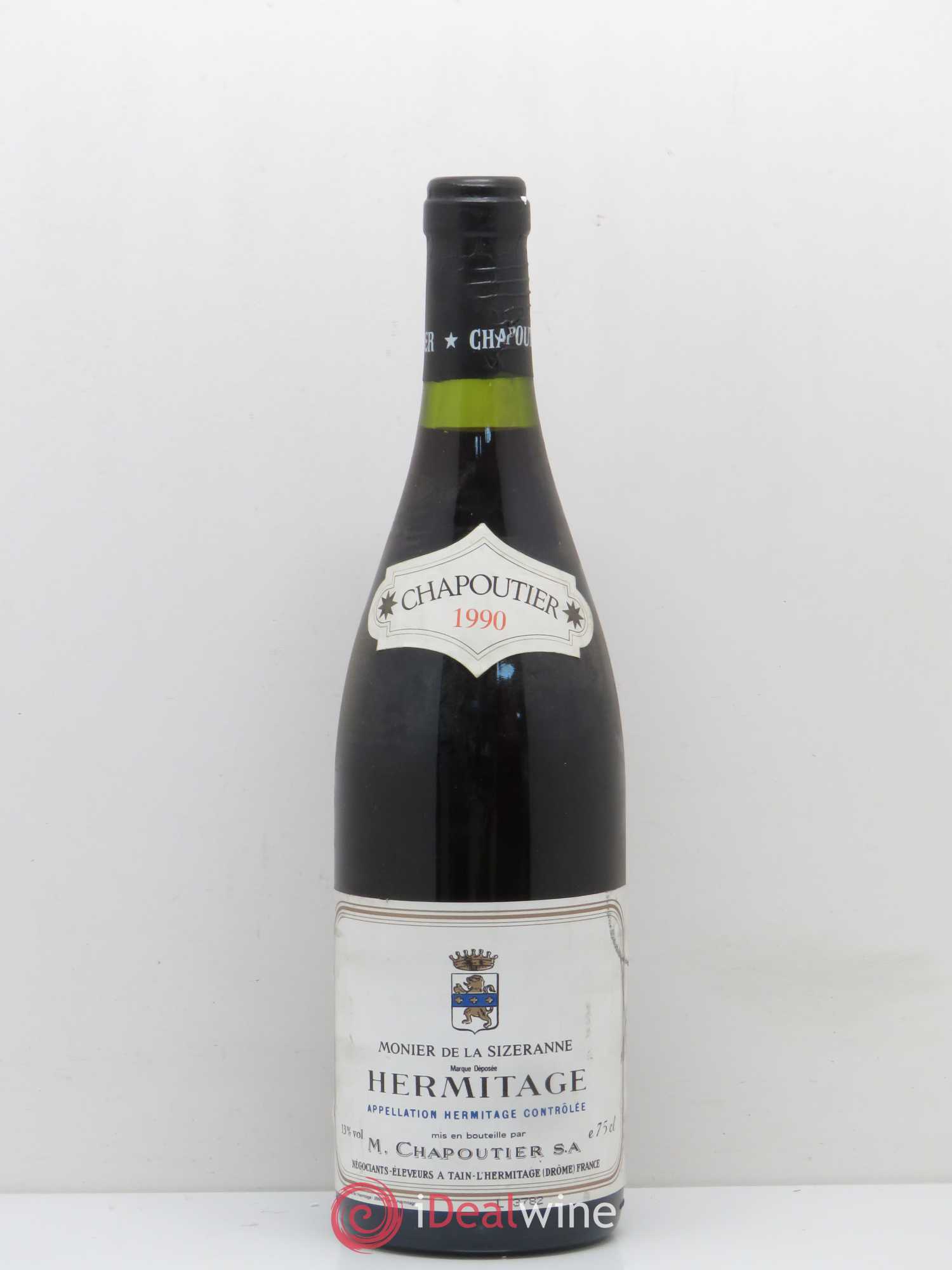 Hermitage Monier de La Sizeranne Chapoutier 1990 - Lot de 1 bouteille - 0
