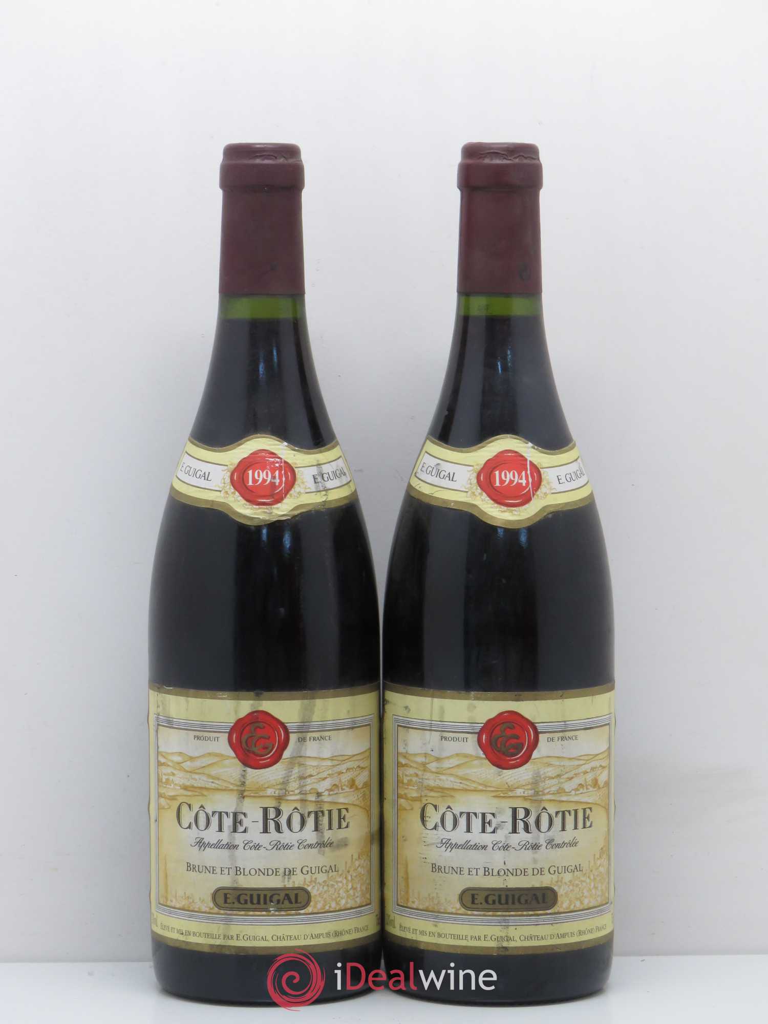 Côte-Rôtie Côtes Brune et Blonde Guigal 1994 - Lot de 2 bouteilles - 0