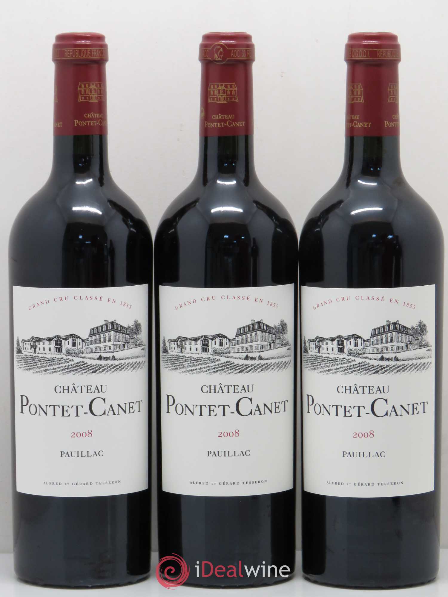 Château Pontet Canet 5ème Grand Cru Classé 2008 - Lot de 12 bouteilles - 1