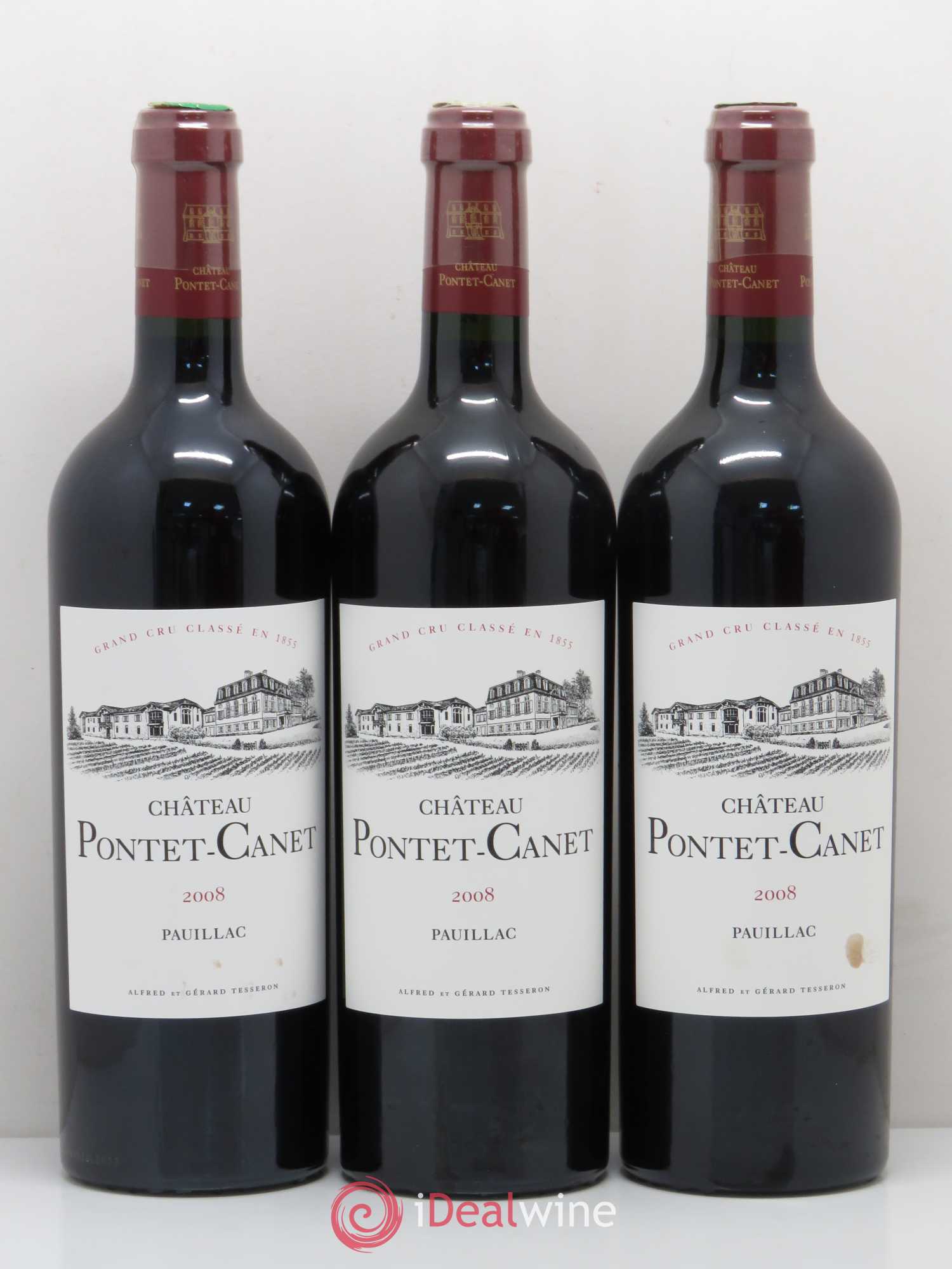 Château Pontet Canet 5ème Grand Cru Classé 2008 - Lot de 6 bouteilles - 1